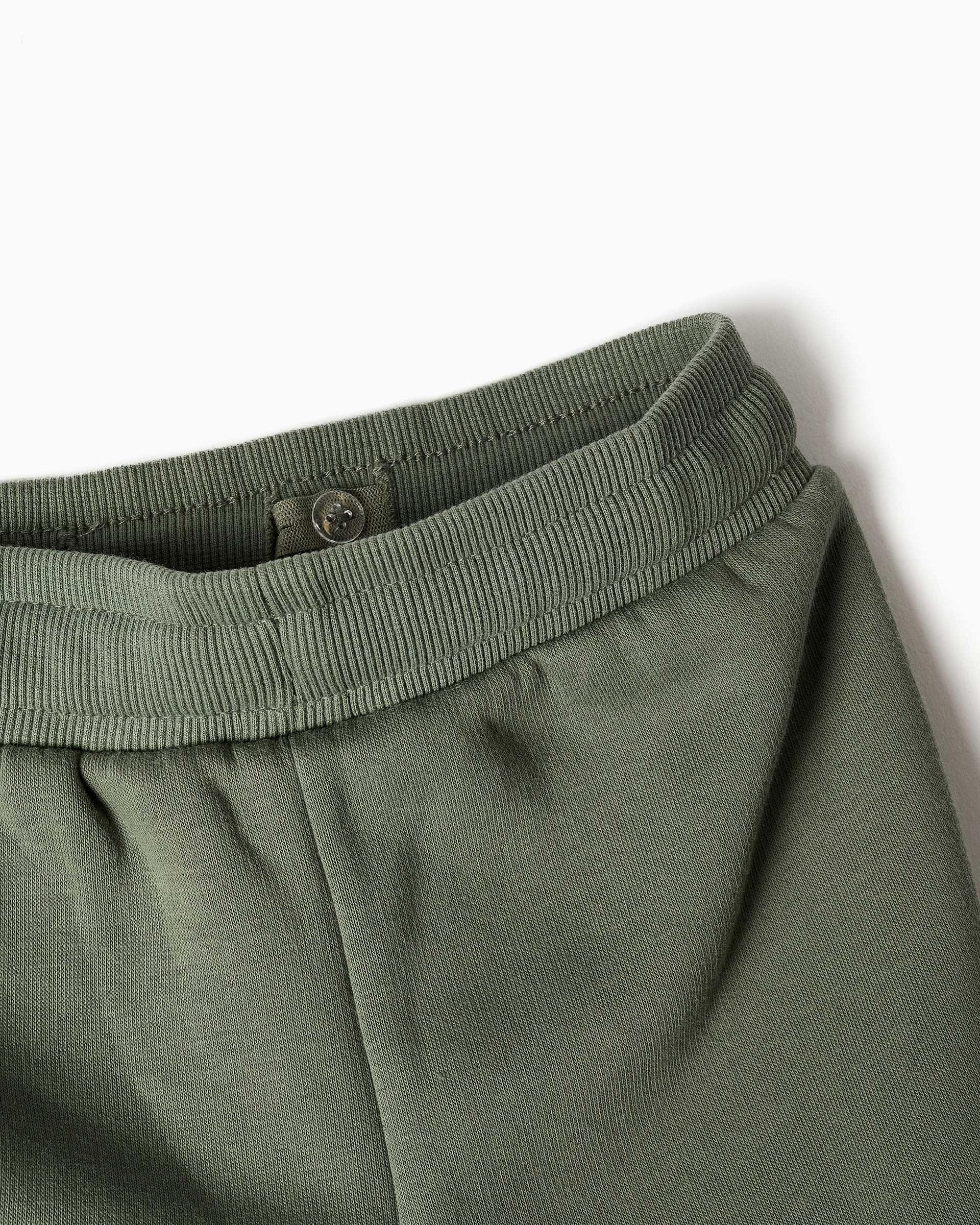 Pantálon de niño perchado y con bolsillos cargo - Zippy - Verde oscuro Verde oscuro-2