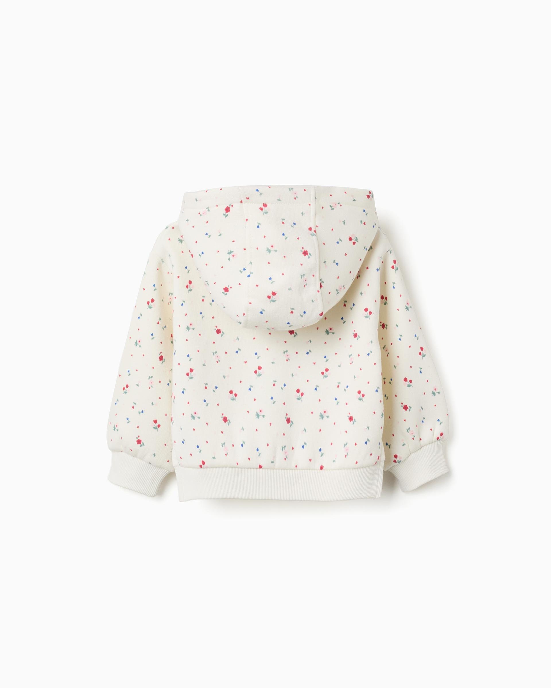 Imagen 3 de Sudadera de bebé niña perchada y con estampado floral - Zippy - Blanco Blanco
