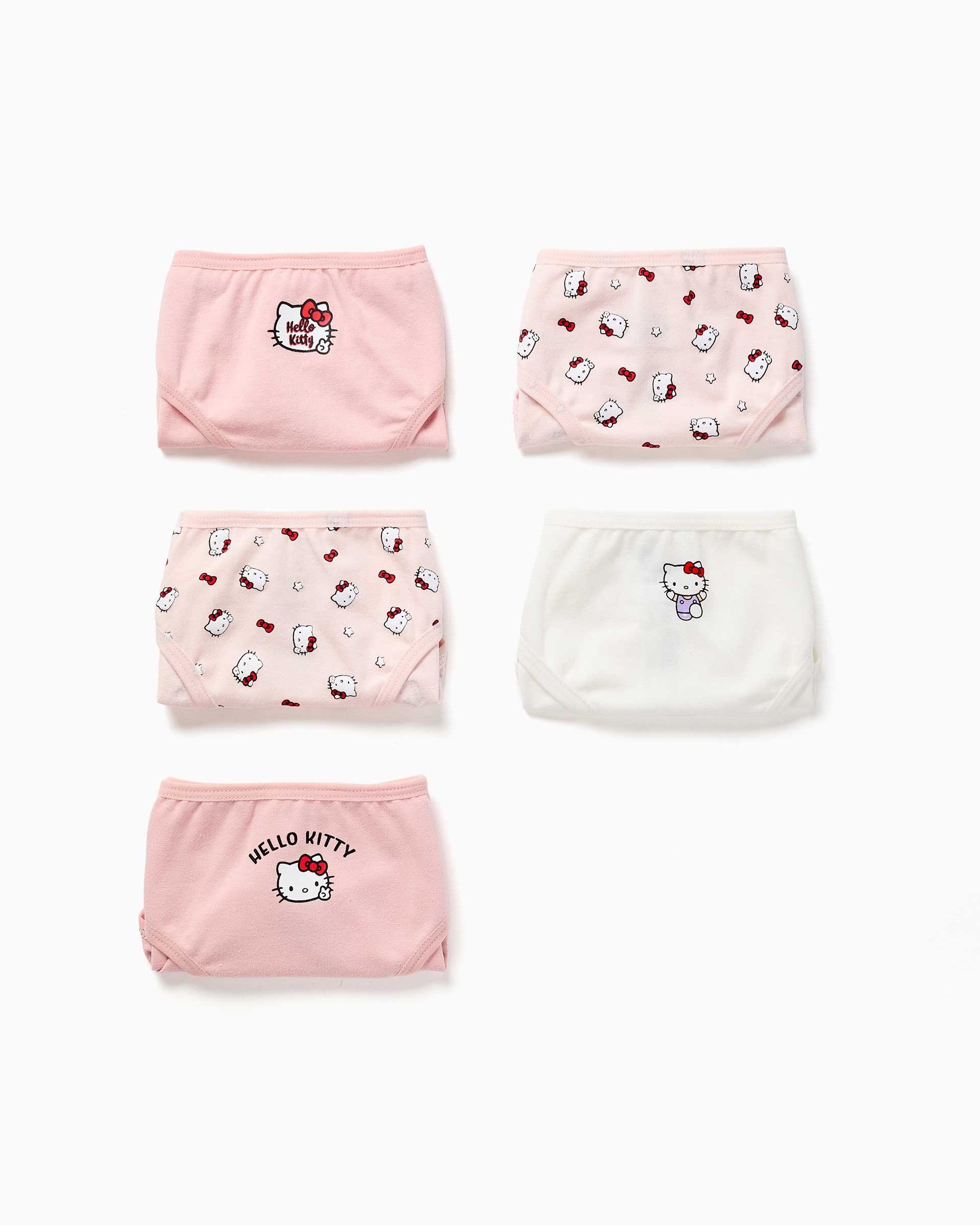 Imagen 0 de Pack de 5 bragas de niña de algodón y con estampados hello kitty Multicolor