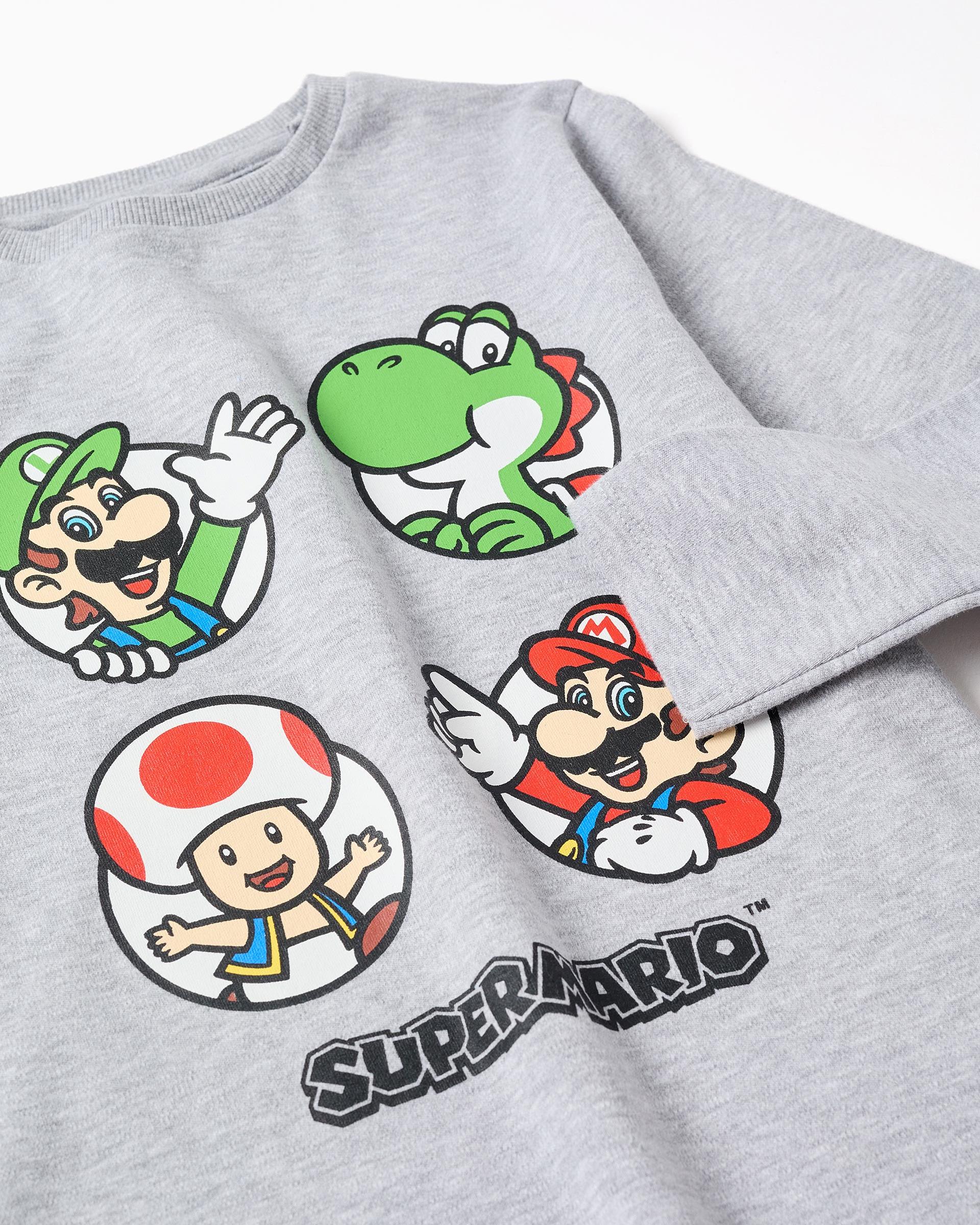 Pijama de niño 100% algodón y con estampado super mario - Zippy - Gris claro Gris claro-2
