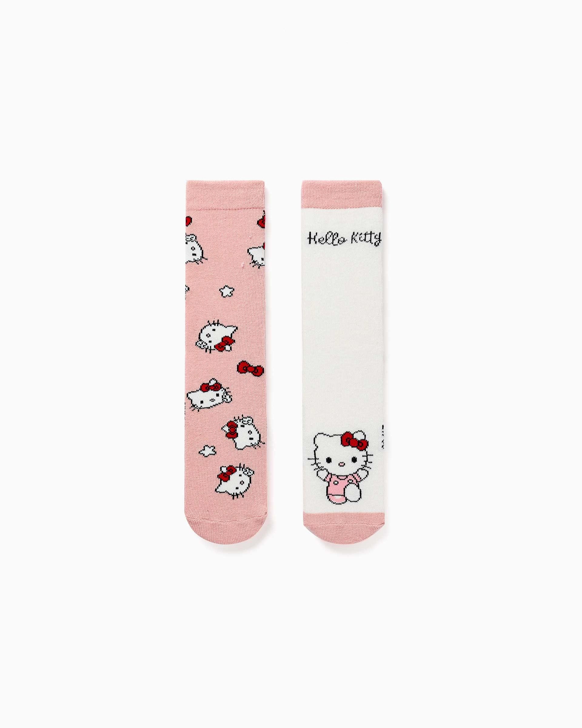 Imagen 0 de Pack de 2 calcetines de niña antideslizantes y con estampados hello kitty Multicolor