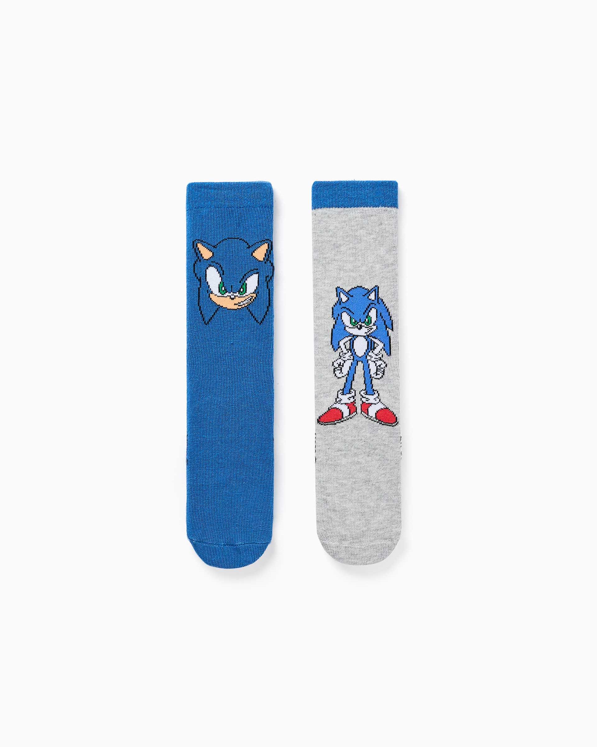 Pack de 2 calcetines de niño antideslizantes y con estampados sonic - Zippy - Multicolor Multicolor-1