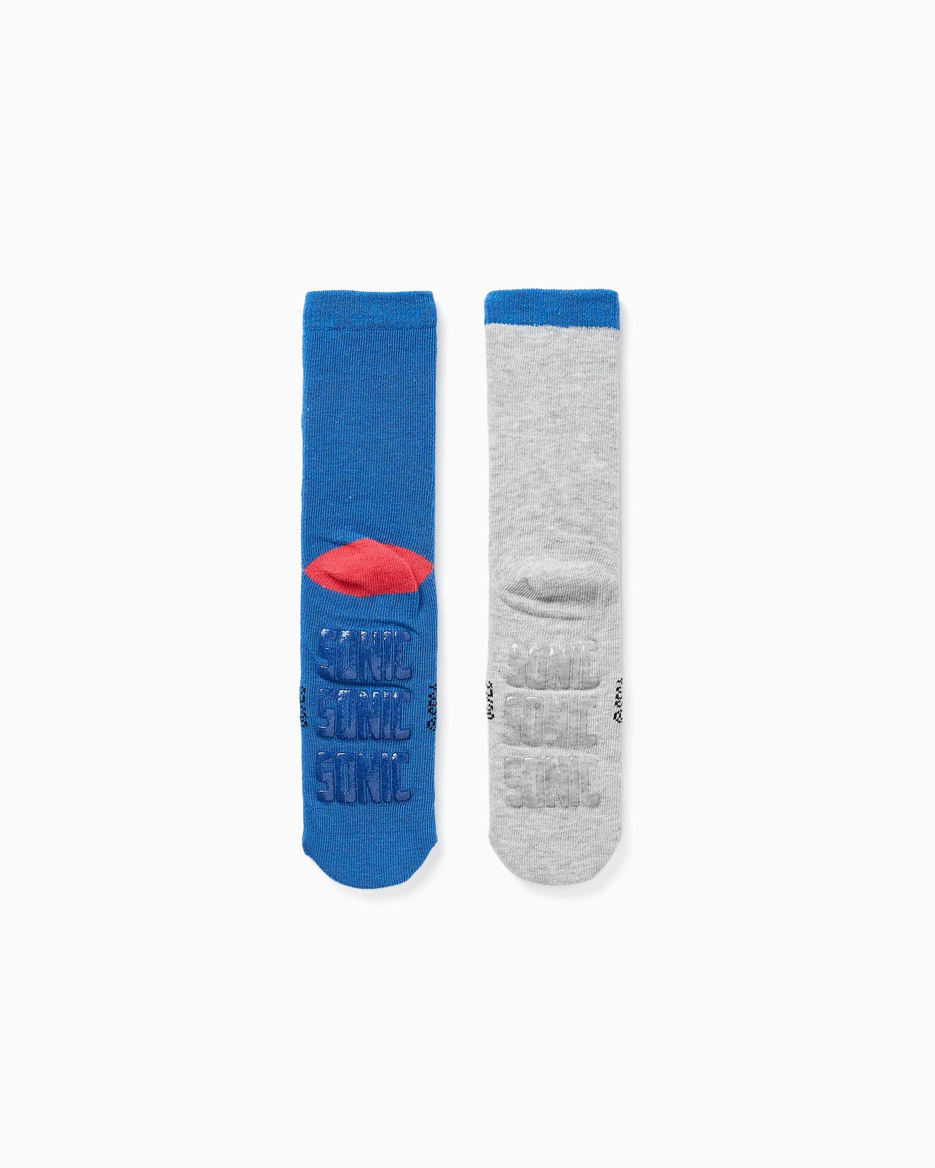 Pack de 2 calcetines de niño antideslizantes y con estampados sonic - Zippy - Multicolor Multicolor-3