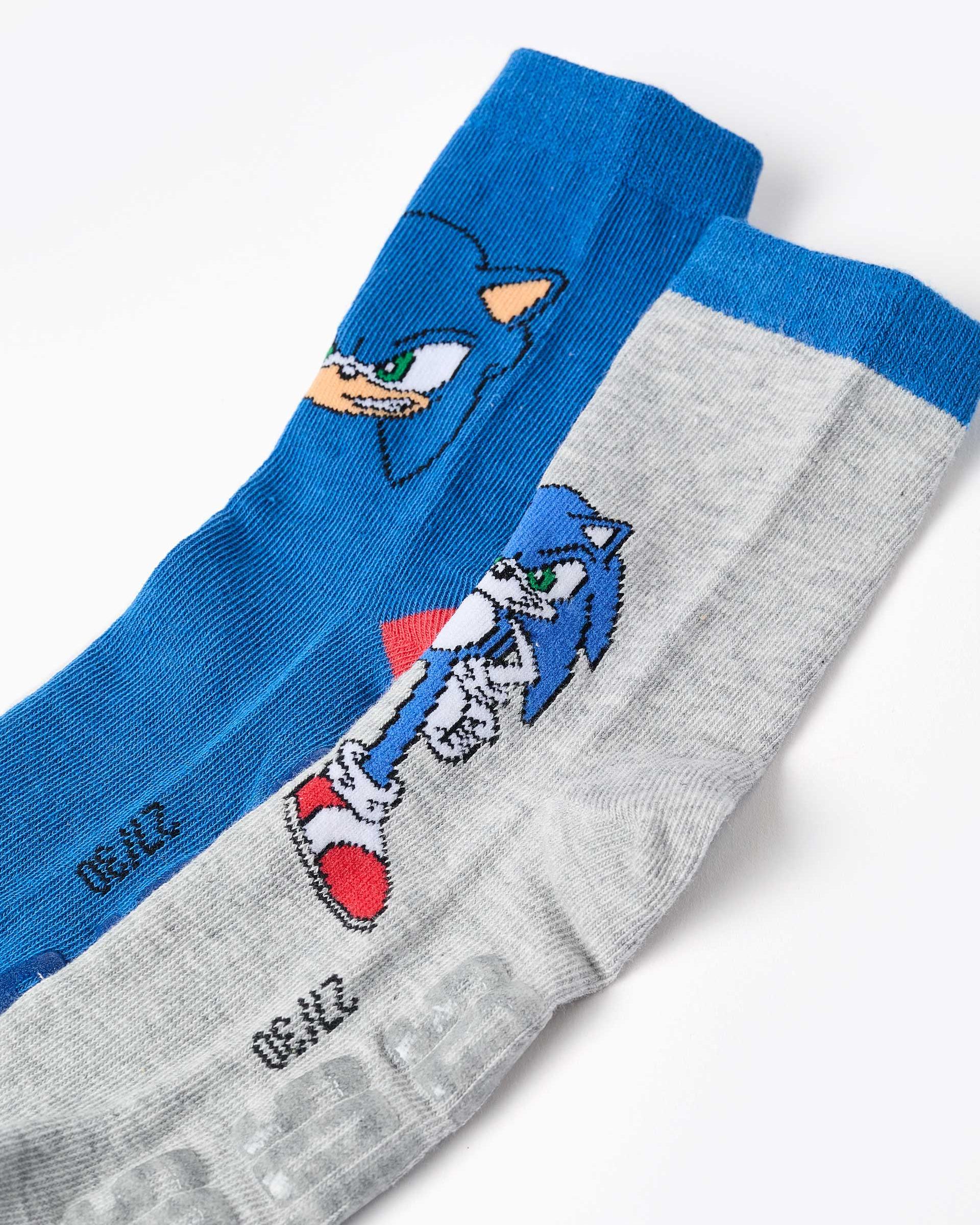 Pack de 2 calcetines de niño antideslizantes y con estampados sonic - Zippy - Multicolor Multicolor-2