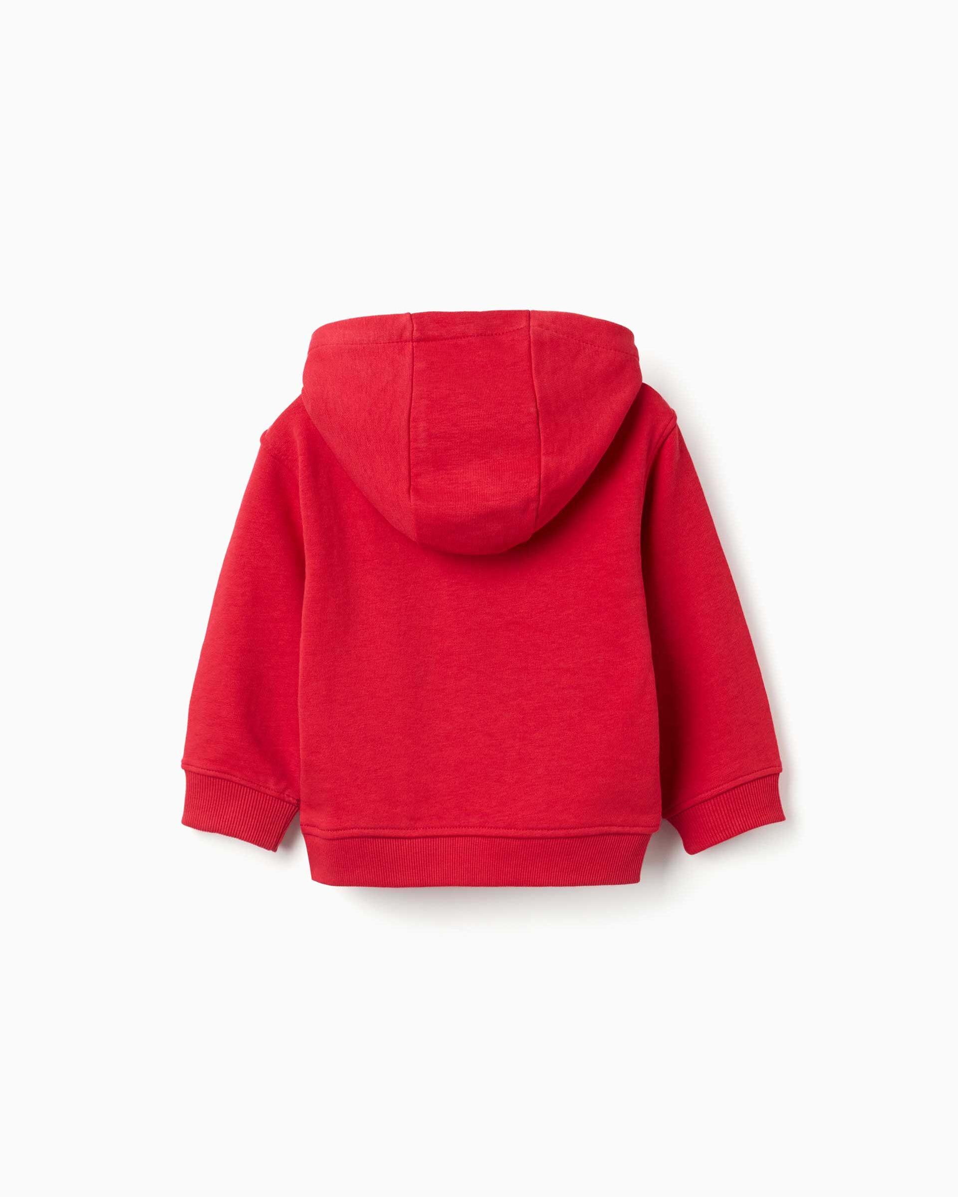 Sudadera de bebé niño con capucha y estampado - Zippy - Rojo Rojo-3