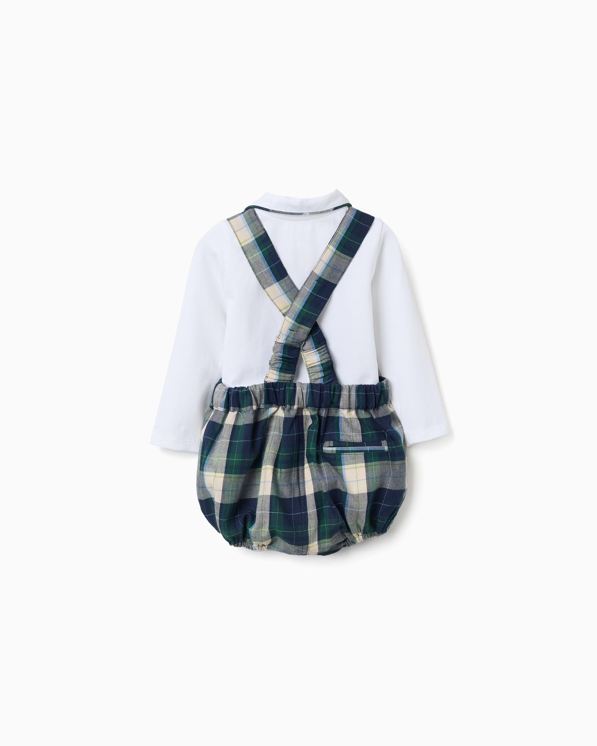 Conjunto de bebé niño 100% algodón y a cuadros - Zippy - Azul marino Azul marino-3