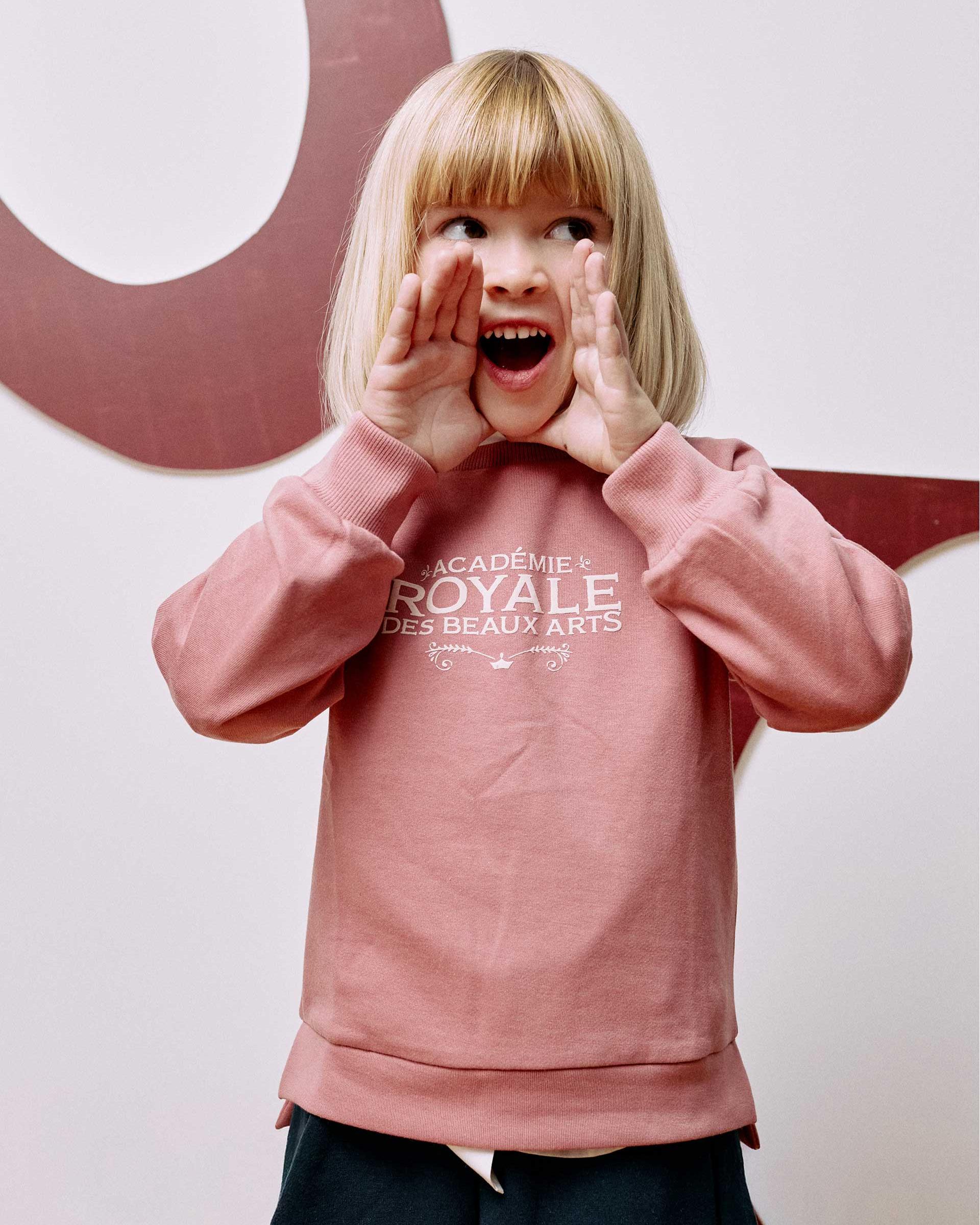 Sudadera de niña con estampado en relieve y mangas abullonadas - Zippy - Rosa Rosa-1