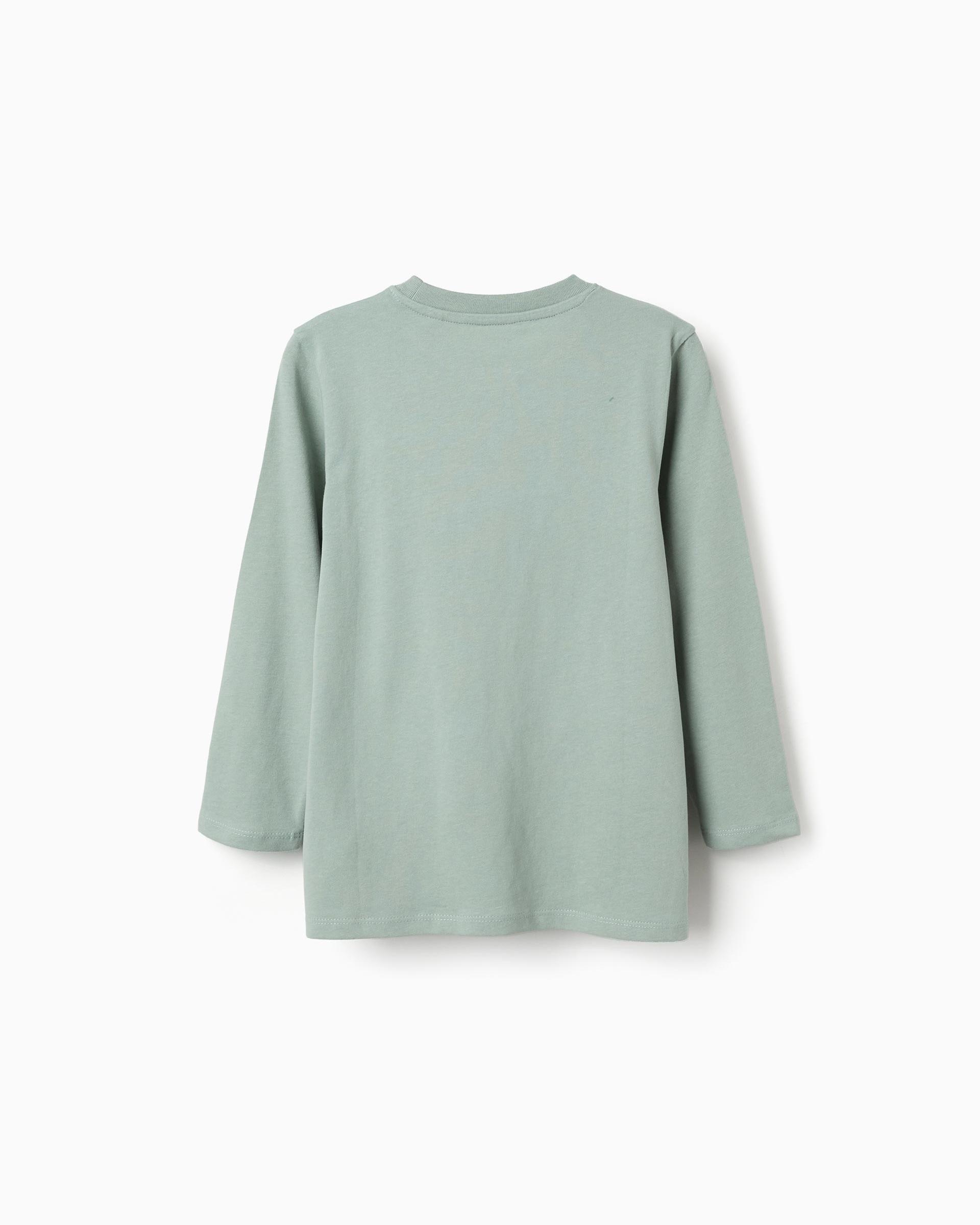 Camiseta de niño 100% algodón y con estampado - Zippy - Verde Verde-3
