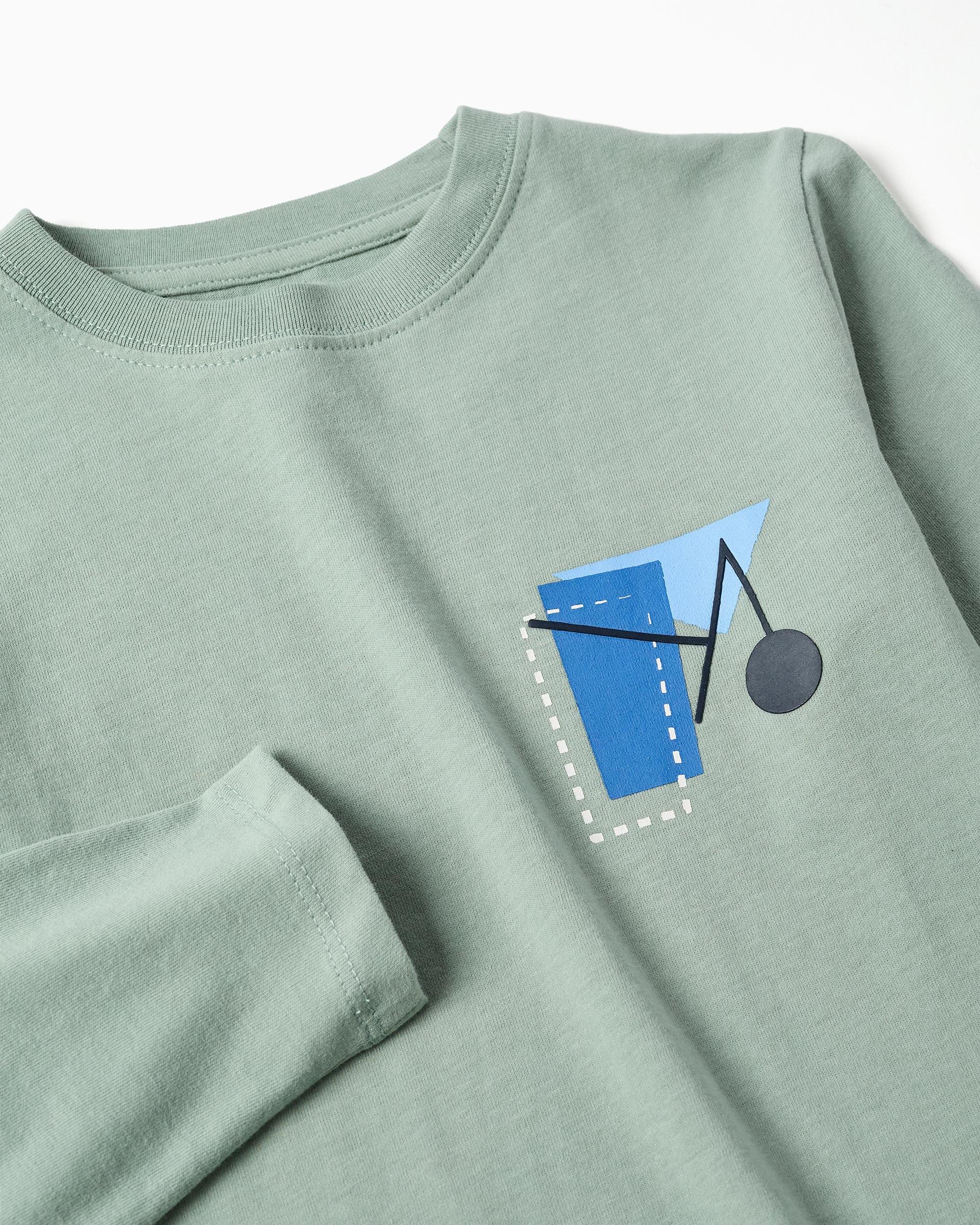 Camiseta de niño 100% algodón y con estampado - Zippy - Verde Verde-2