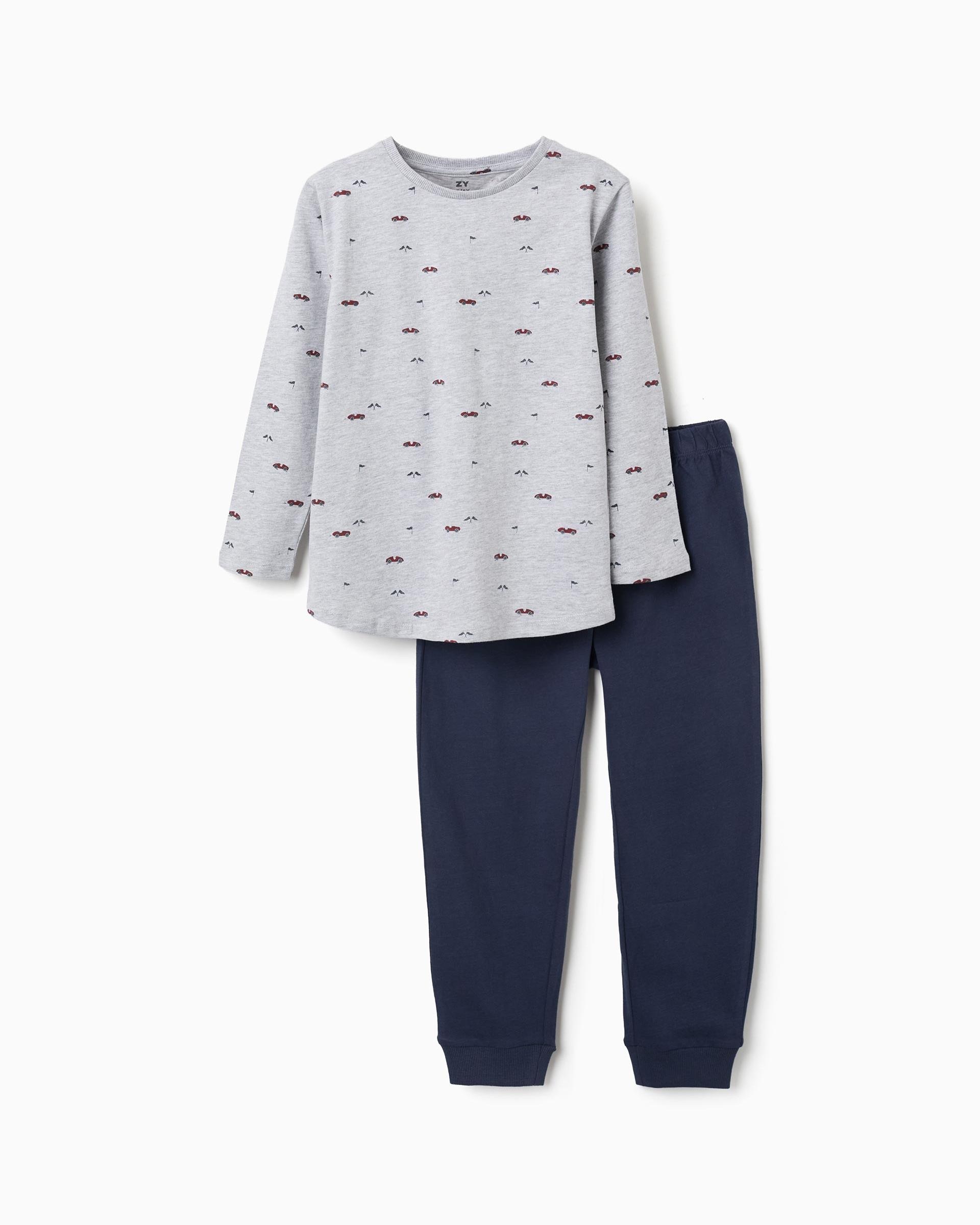 Imagen 0 de Pijama de niño con estampado y cintura elástica Gris