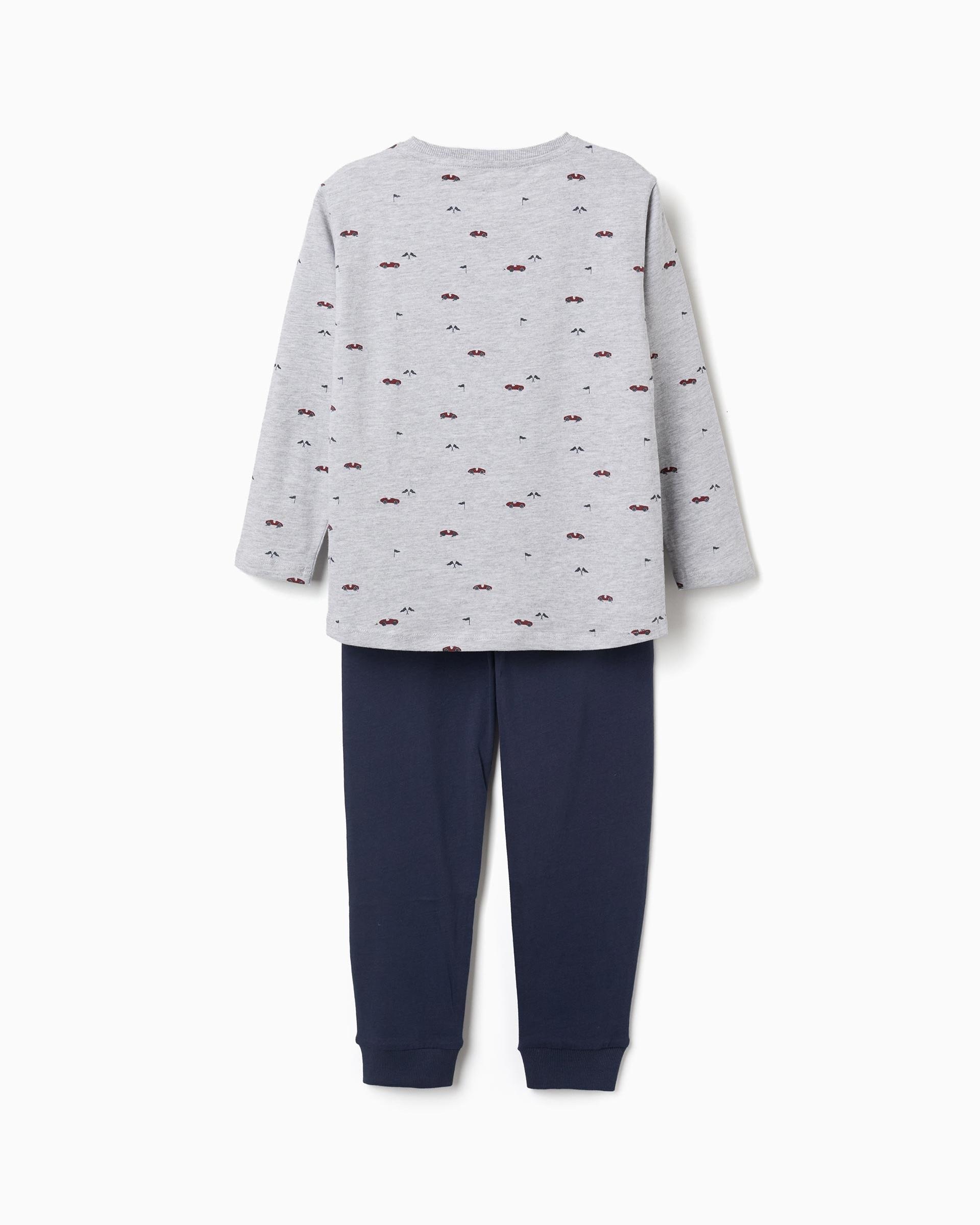 Pijama de niño con estampado y cintura elástica - Zippy - Gris Gris-3