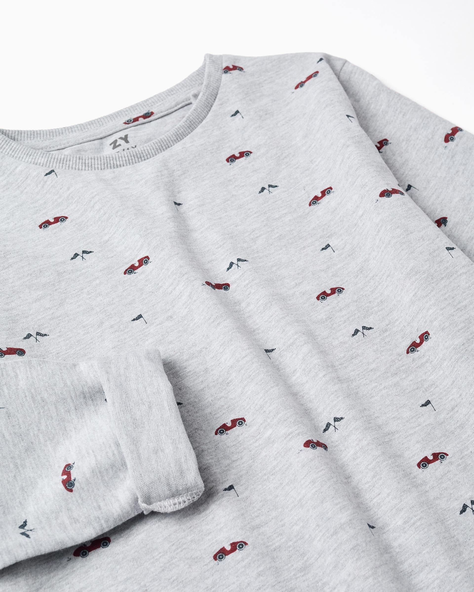 Pijama de niño con estampado y cintura elástica - Zippy - Gris Gris-2