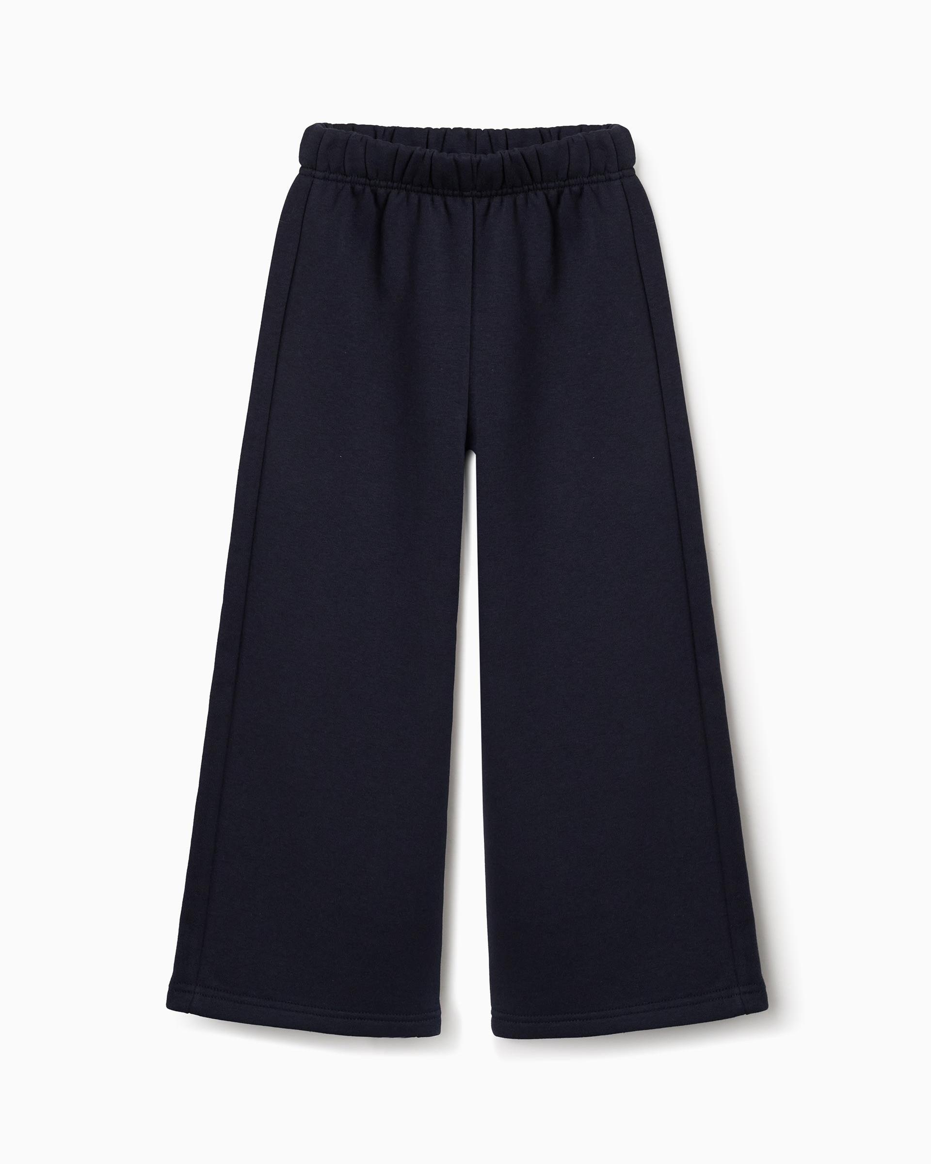Pantálon de niña de pierna ancha y perchado - Zippy - Azul marino Azul marino-1