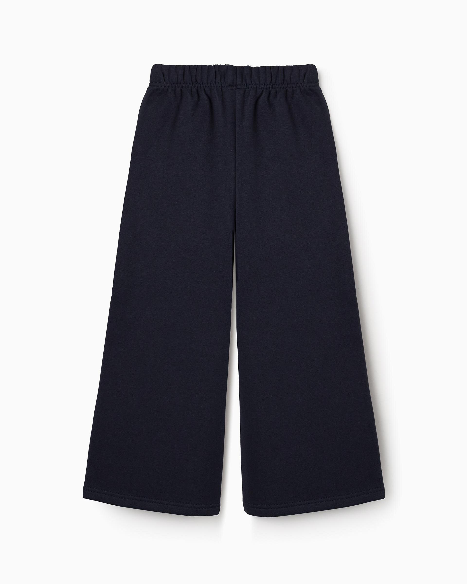 Pantálon de niña de pierna ancha y perchado - Zippy - Azul marino Azul marino-3