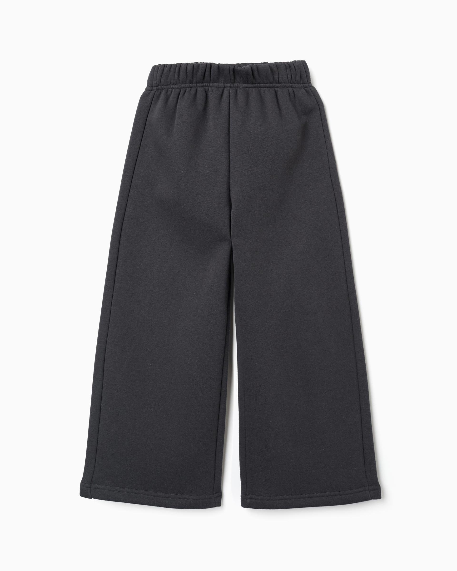 Pantálon de niña de pierna ancha y perchado - Zippy - Gris oscuro Gris oscuro-3
