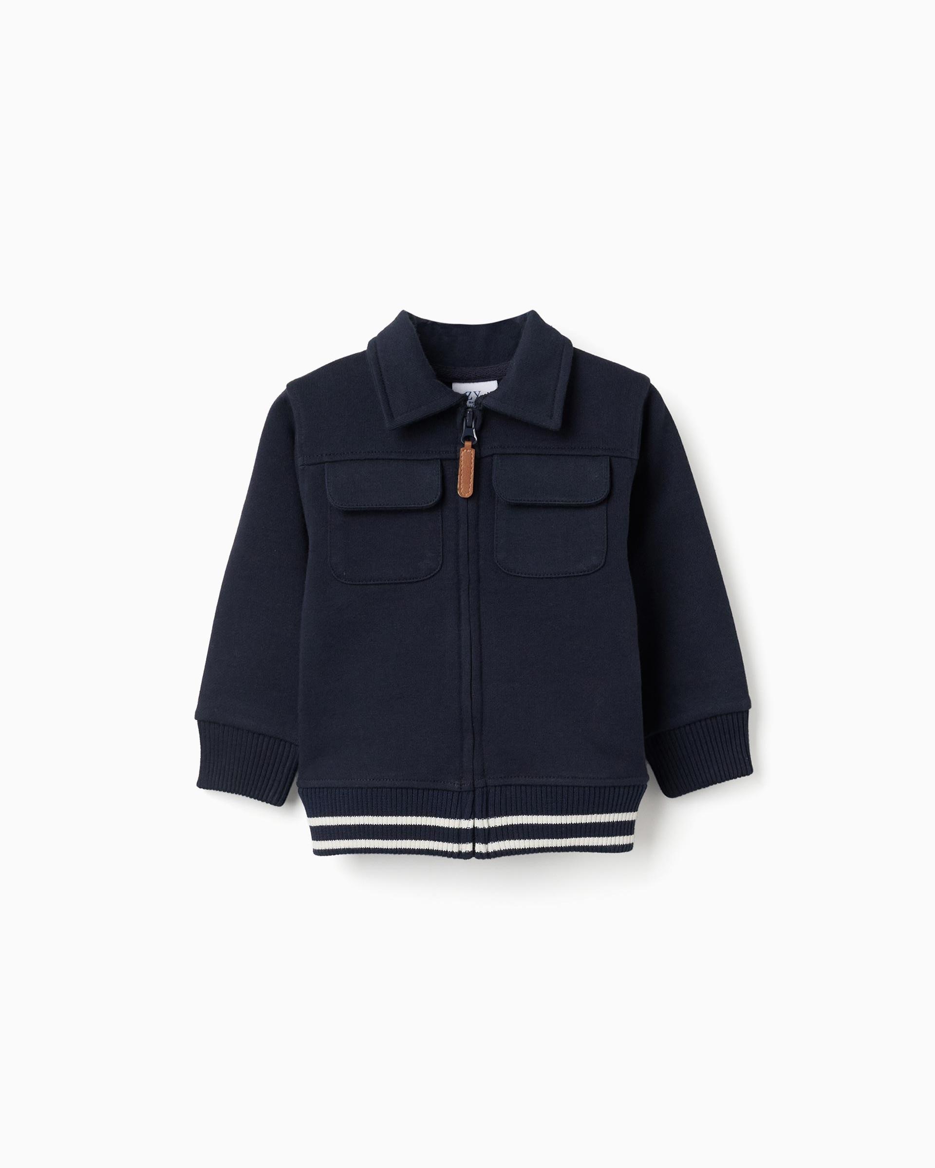 Imagen 1 de Chaqueta de bebé niño 100% algodón y con bolsillos - Zippy - Azul marino Azul marino