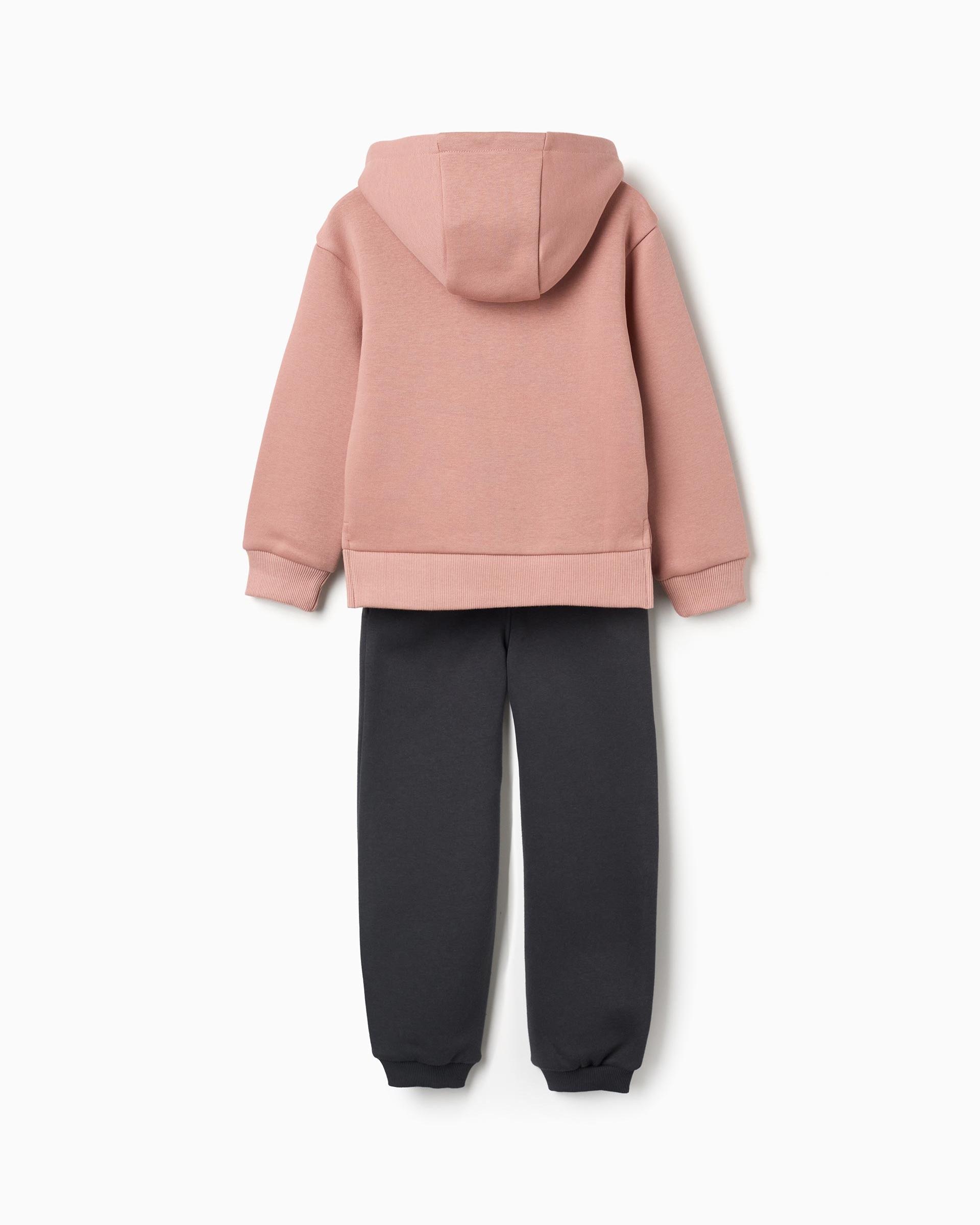 Chándal de niña perchado y con estampado - Zippy - Rosa Rosa-3