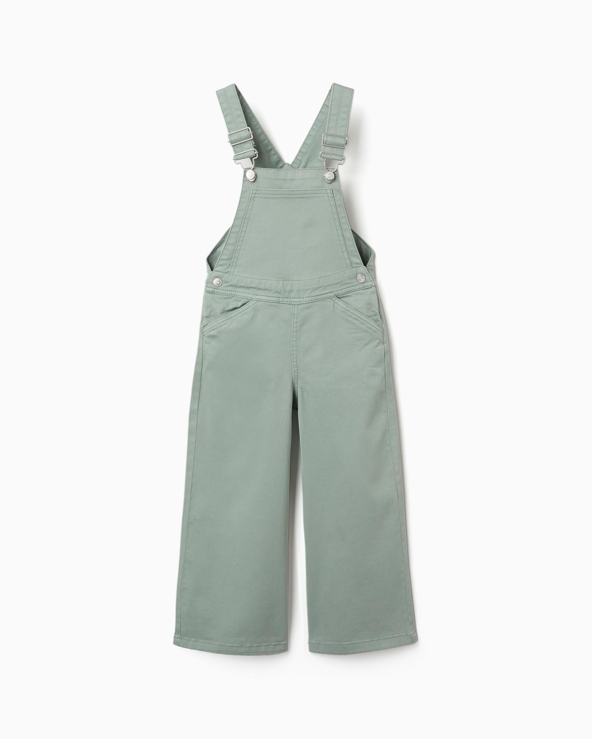 Mono de niña de pierna ancha y de sarga - Zippy - Verde Verde-3