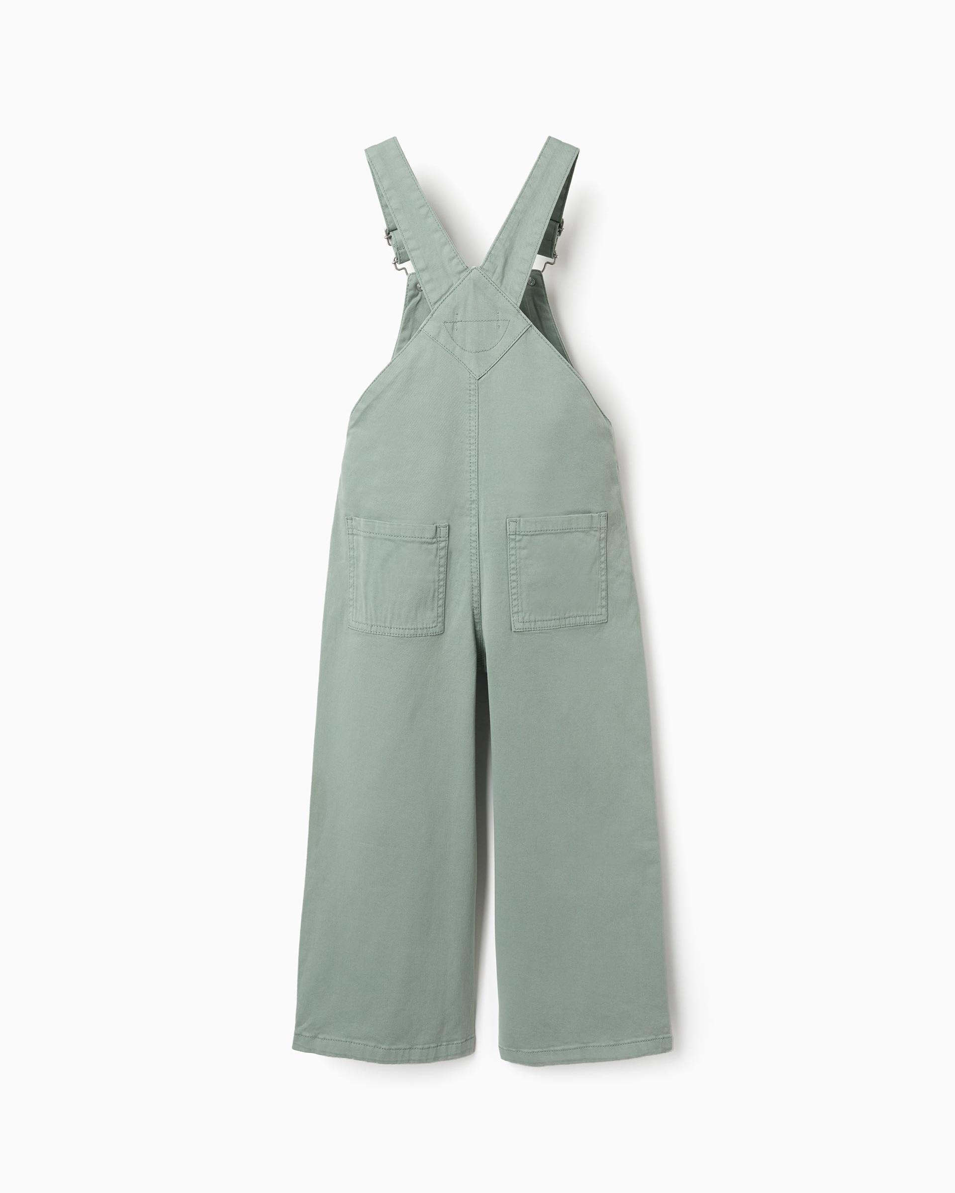 Mono de niña de pierna ancha y de sarga - Zippy - Verde Verde-2