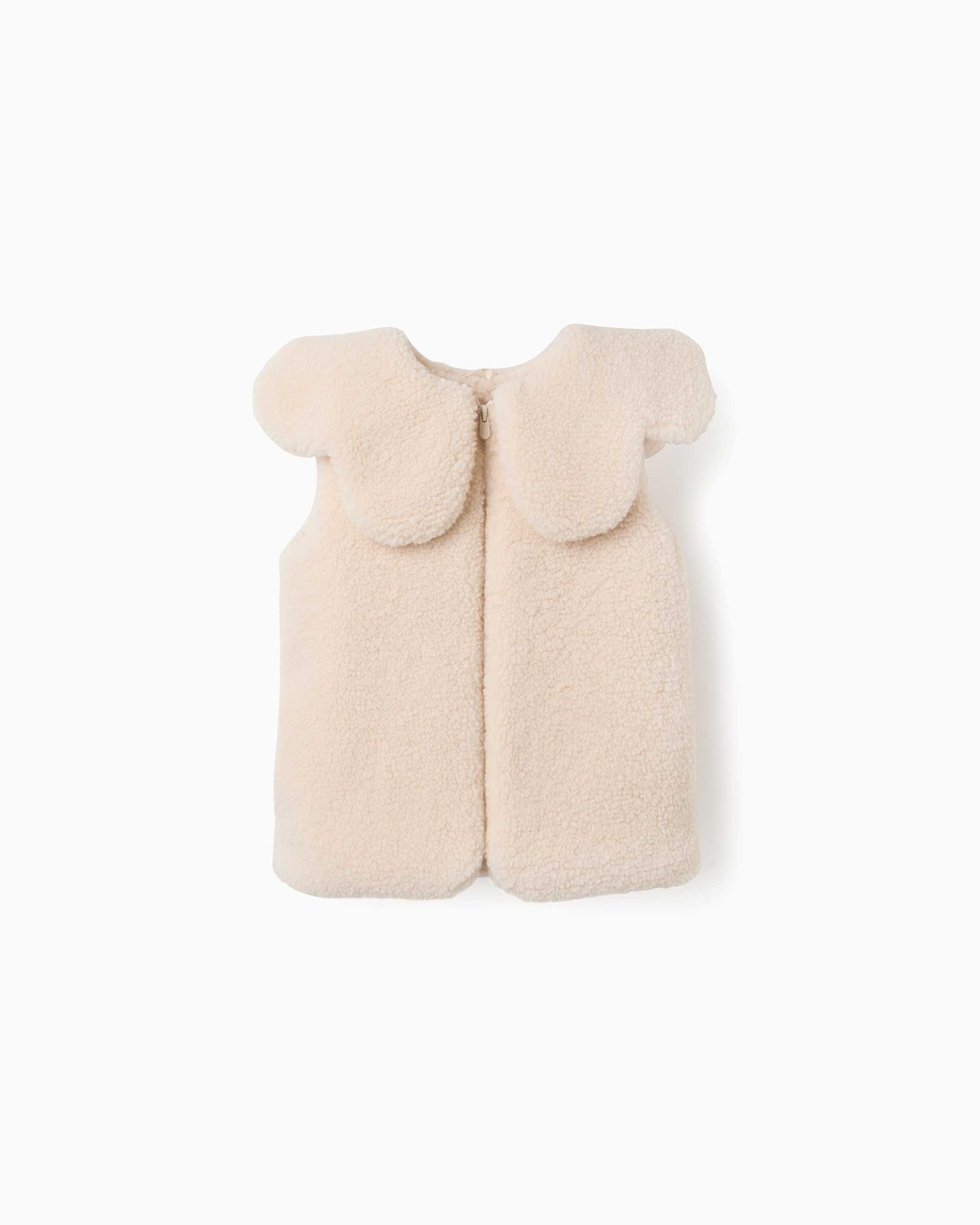 Chaleco de niña de sherpa y acolchado - Zippy - Blanco Blanco-1