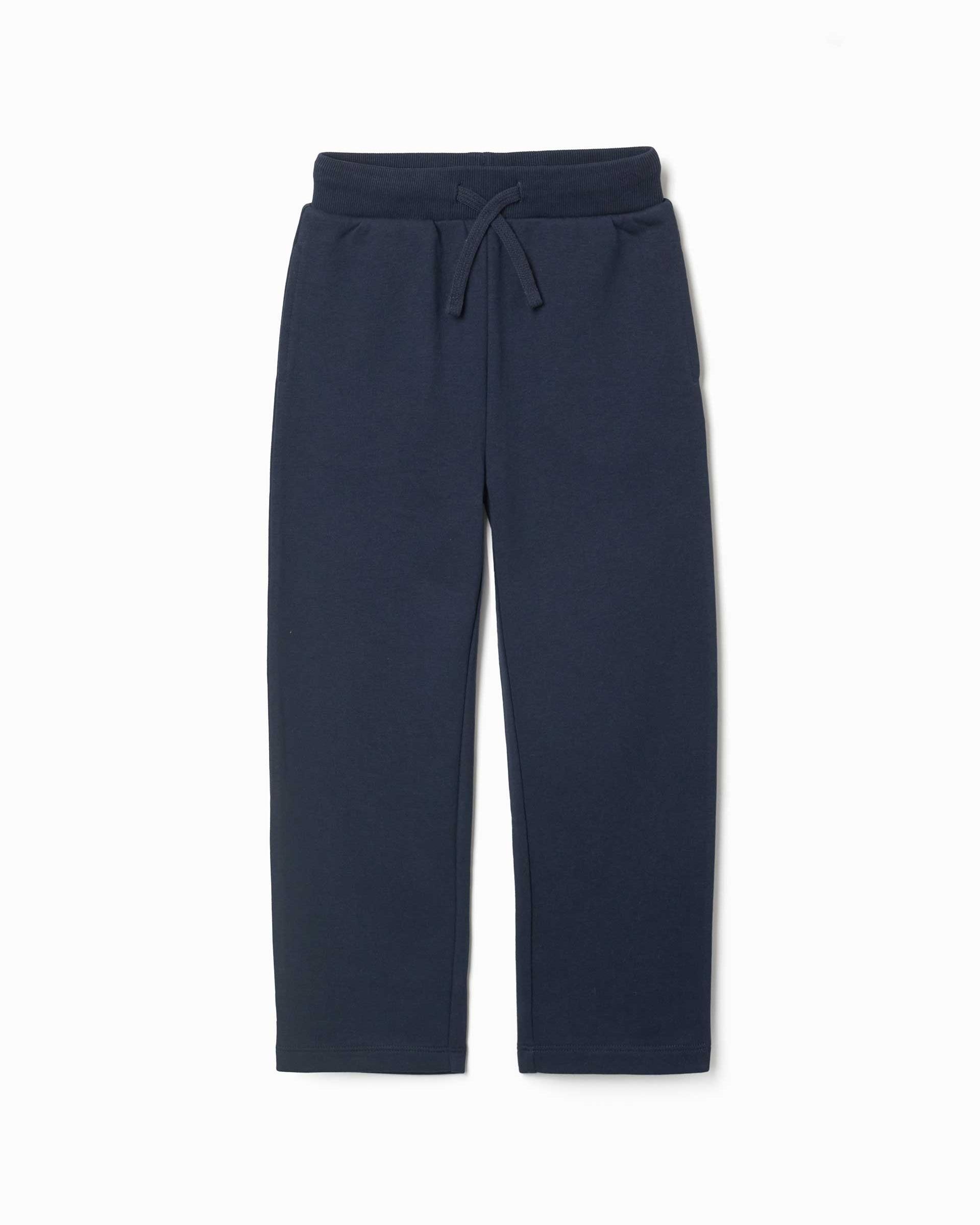 Pantálon de niña de felpa y con cordón - Zippy - Azul marino Azul marino-1