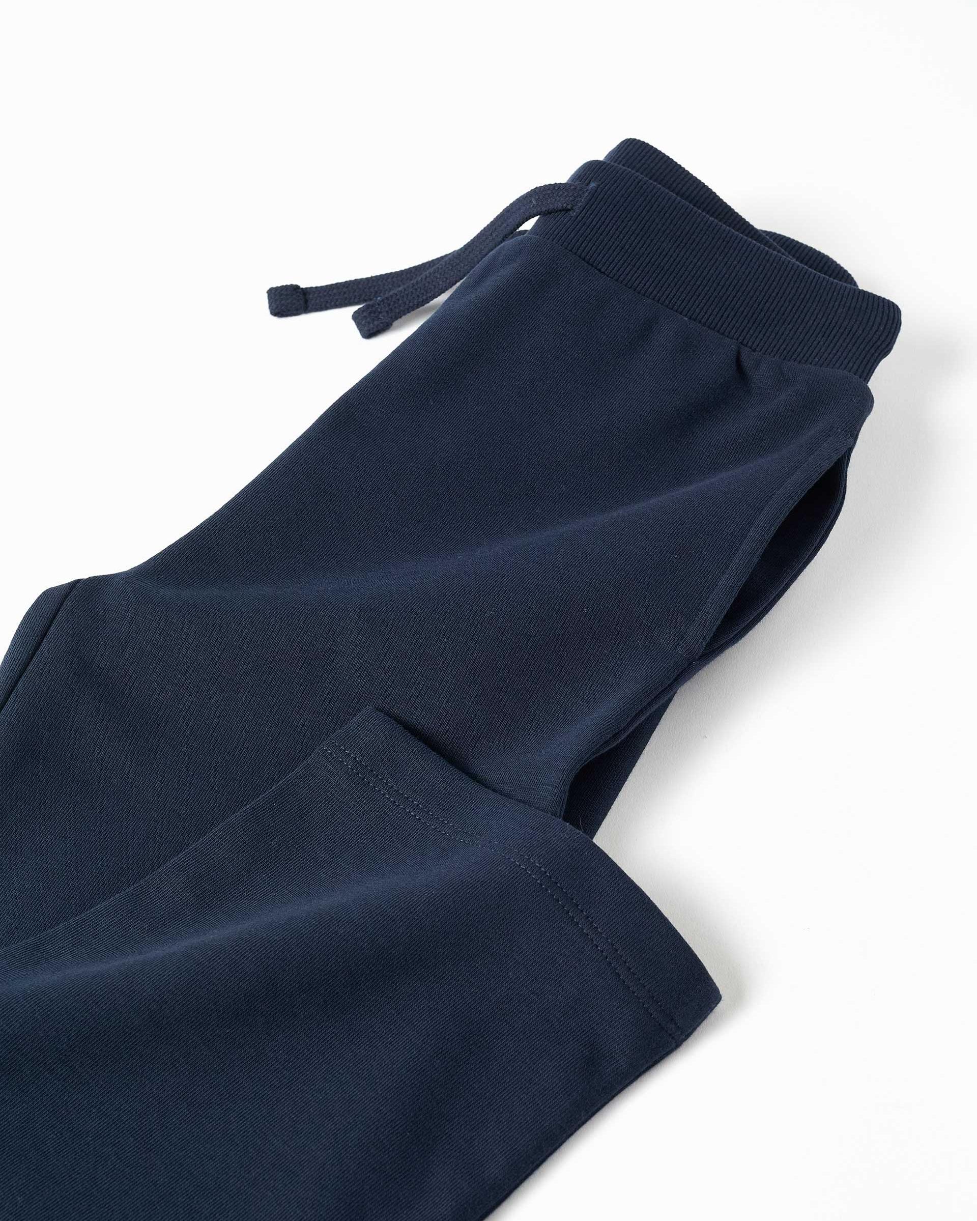 Pantálon de niña de felpa y con cordón - Zippy - Azul marino Azul marino-2