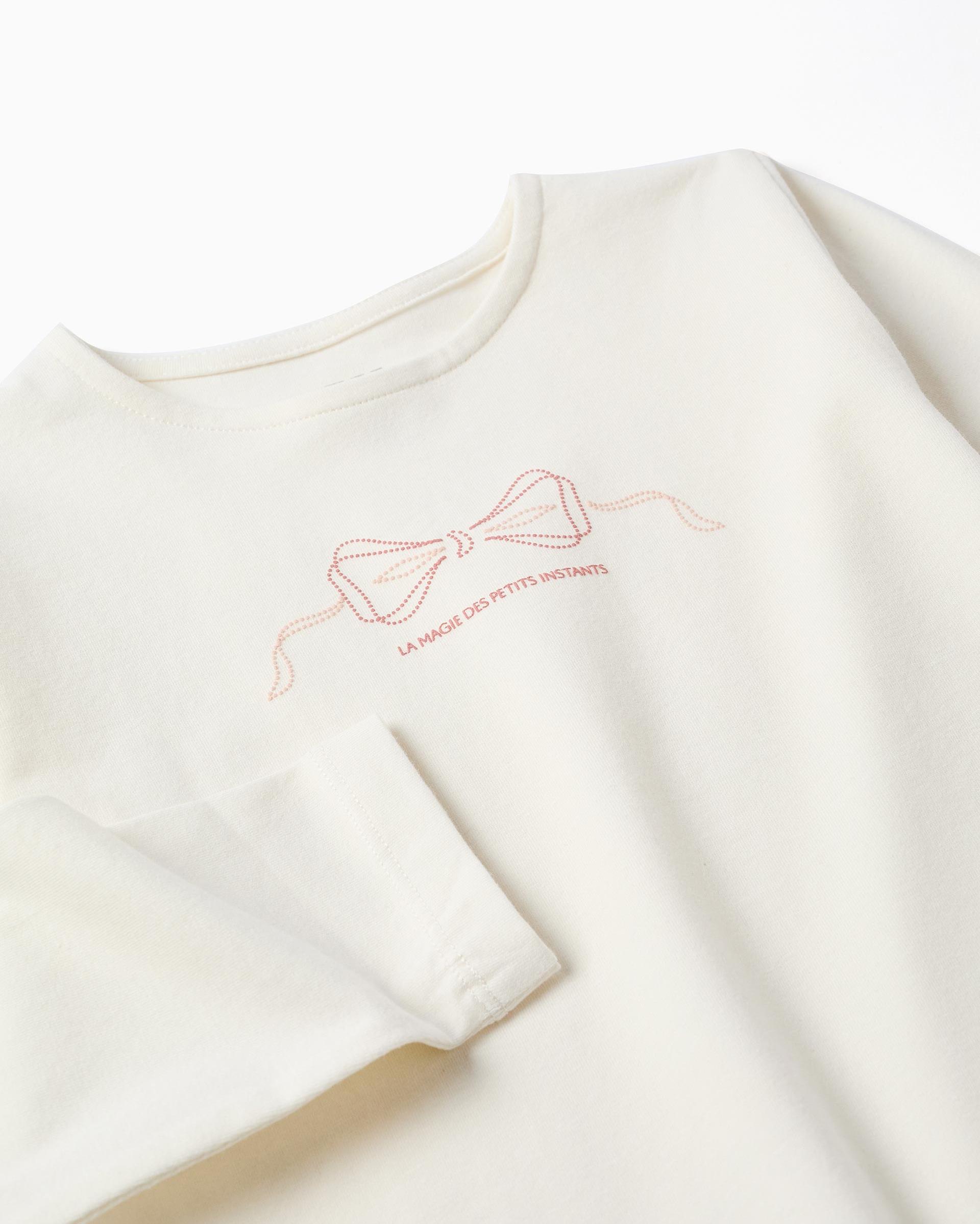 Camiseta de niña de algodón y con volantes - Zippy - Blanco Blanco-2