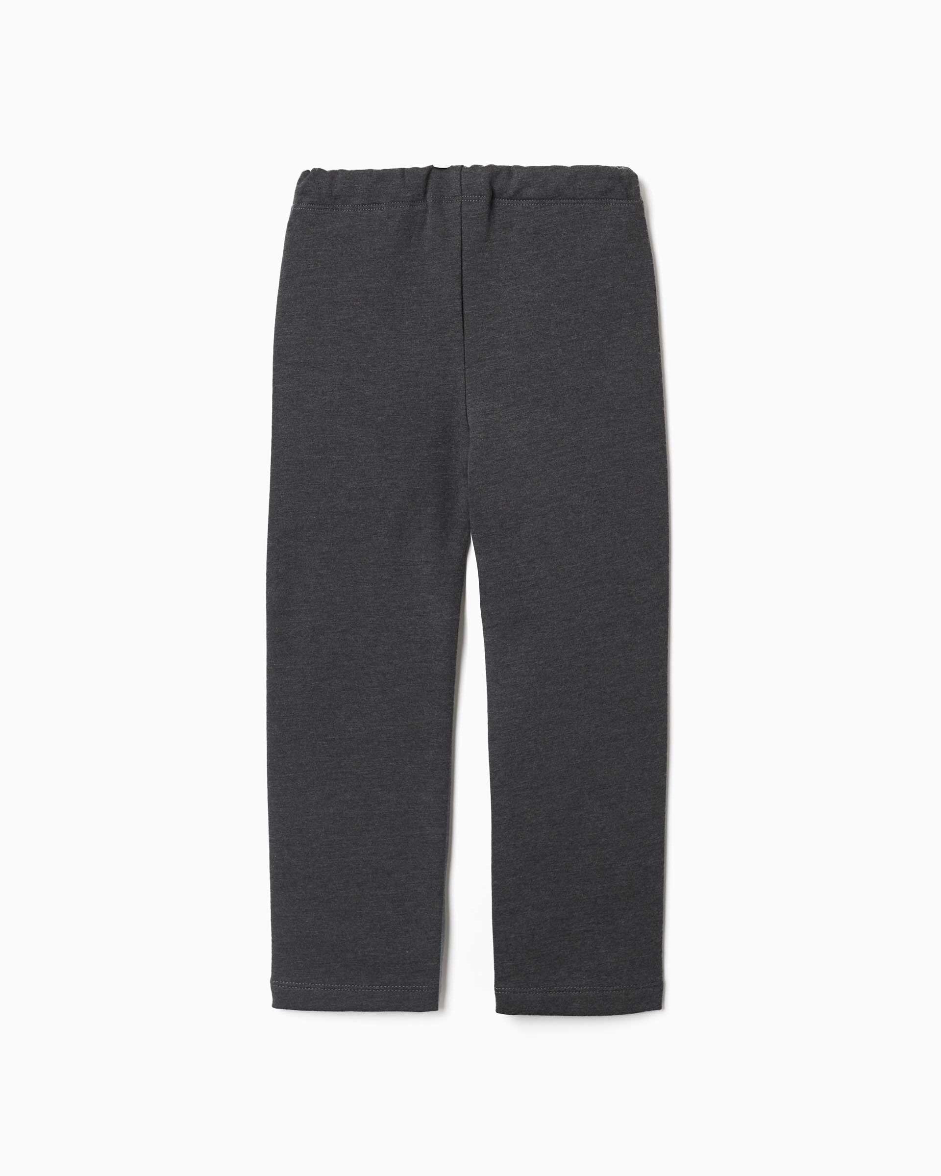 Leggins de niña pitillo y con forro perchado - Zippy - Gris oscuro Gris oscuro-3