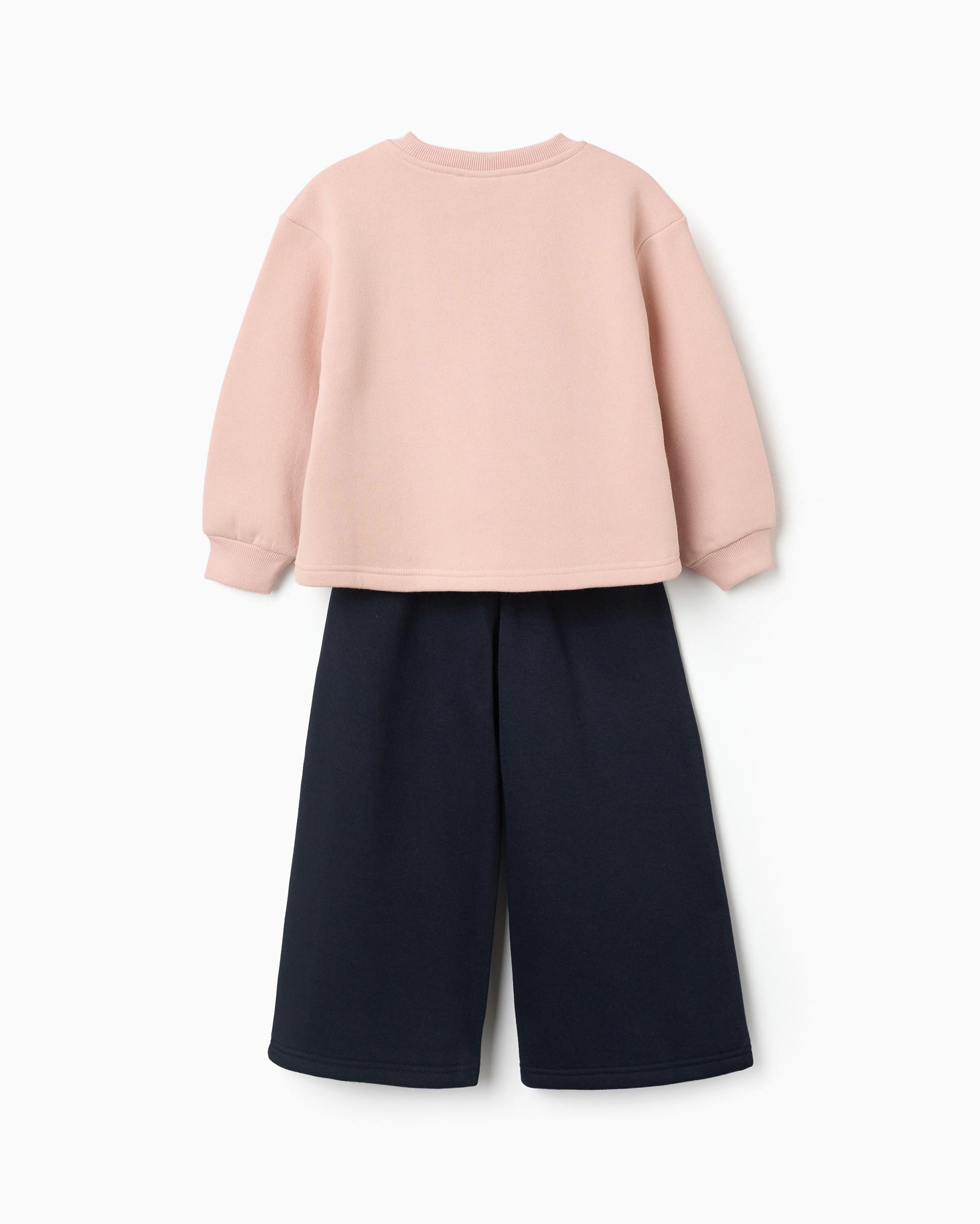 Chándal de niña perchado y con estampado - Zippy - Rosa Rosa-4