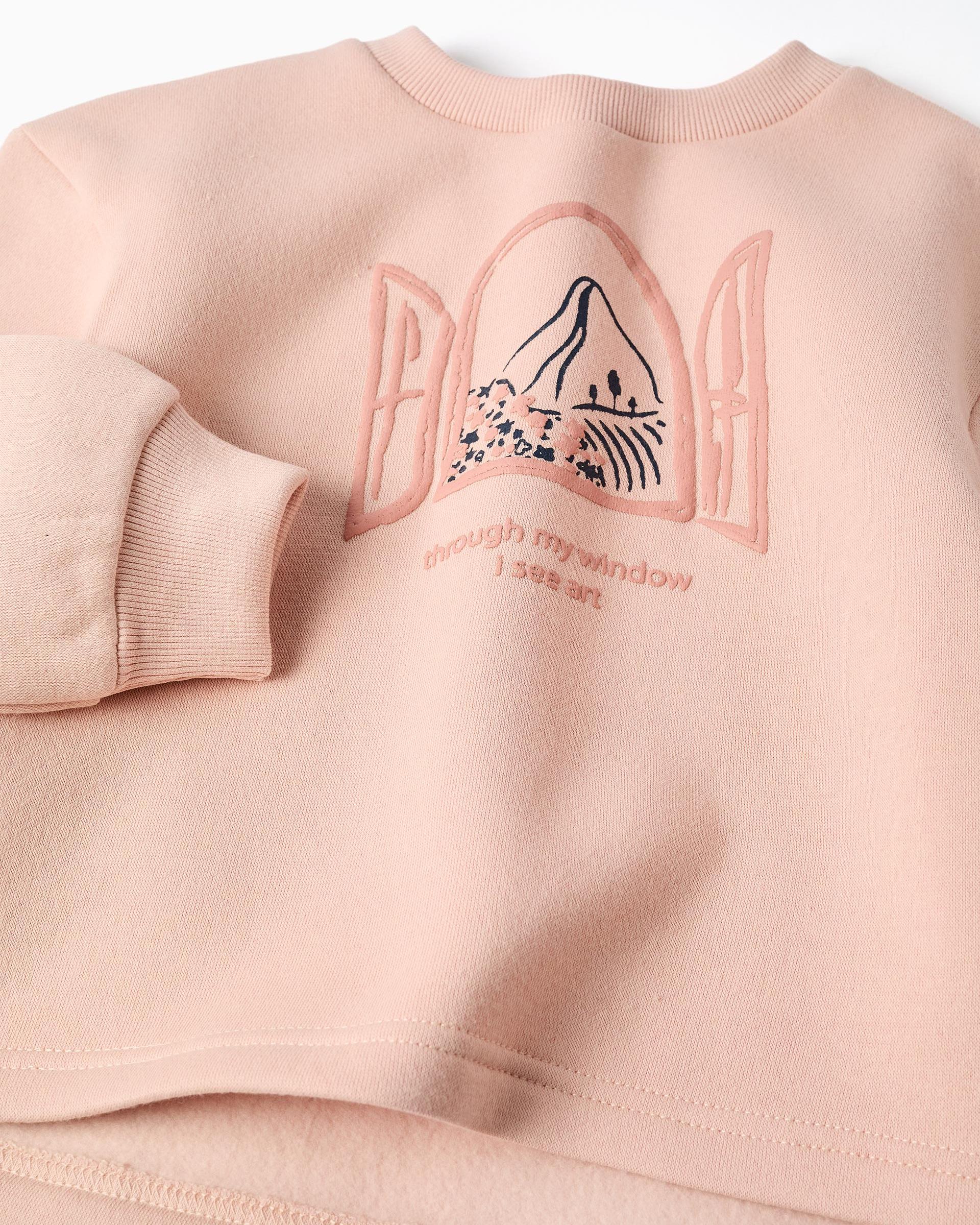 Chándal de niña perchado y con estampado - Zippy - Rosa Rosa-3