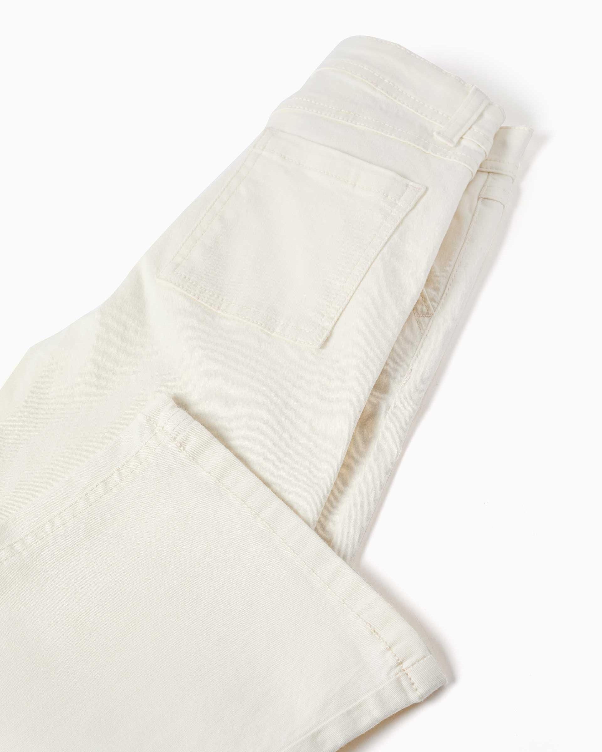 Pantálon de niña de sarga y de pierna ancha - Zippy - Blanco Blanco-4