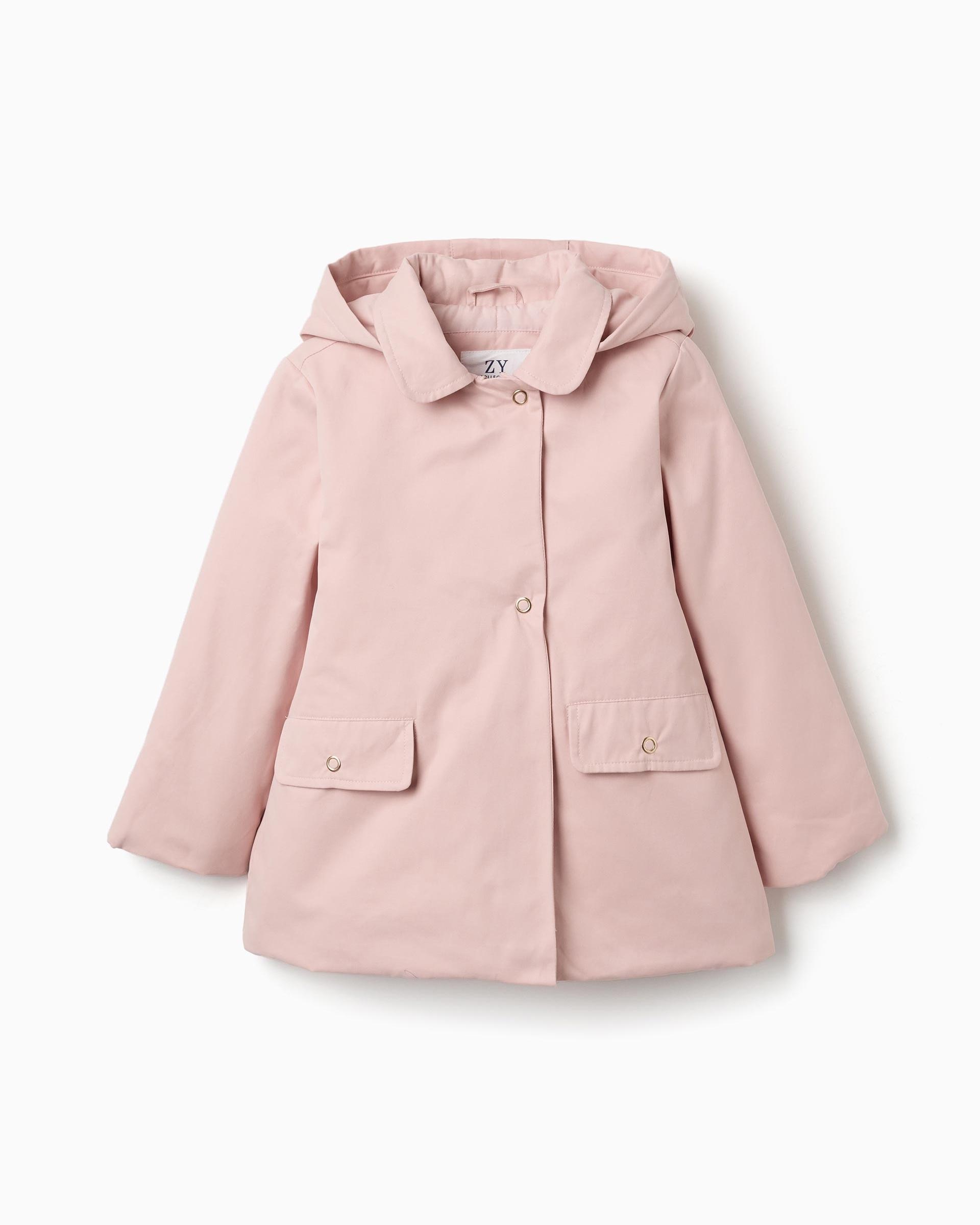 Parka de niña acolchada y con capucha desmontable - Zippy - Rosa Rosa-4