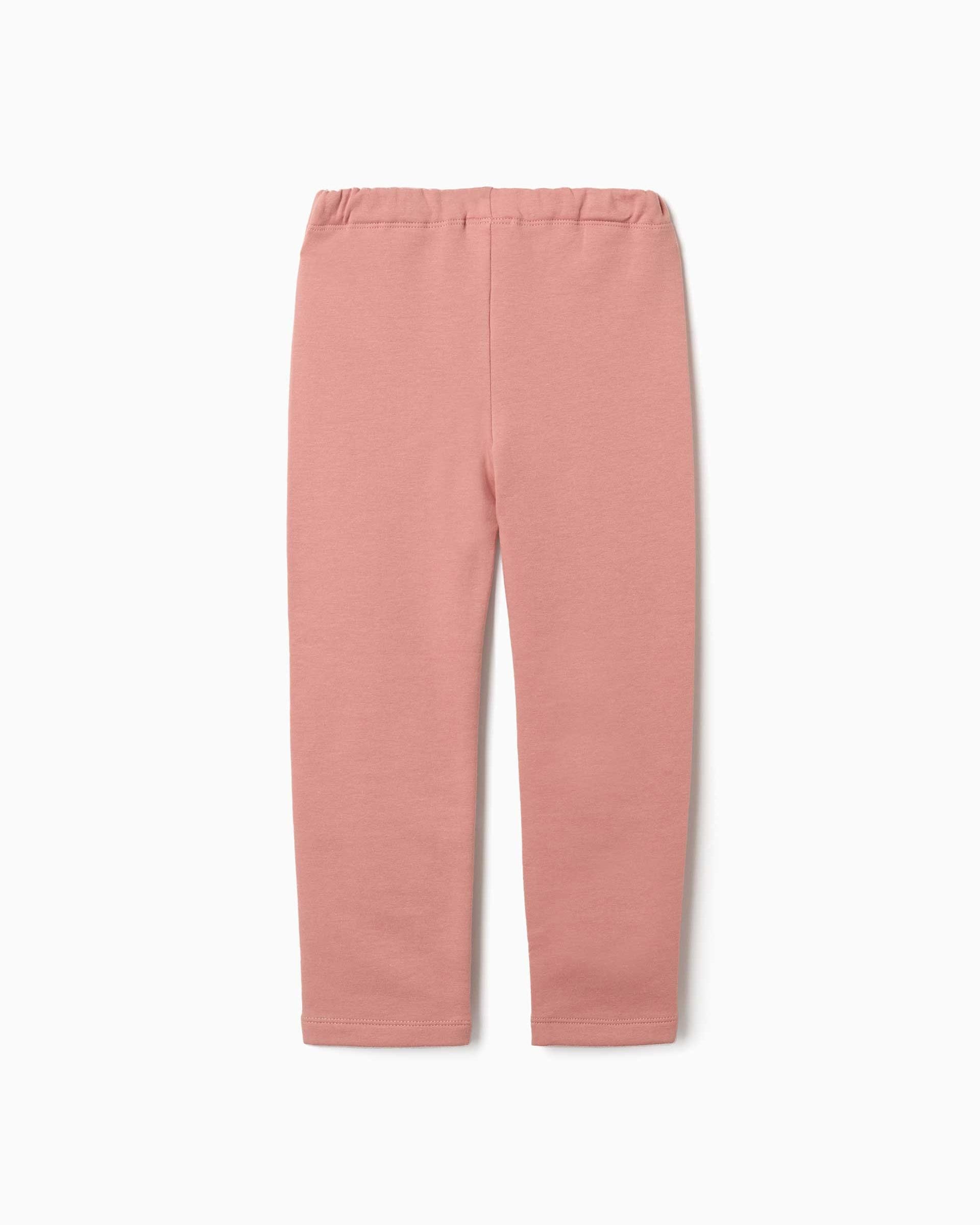 Leggins de niña pitillo y con forro perchado - Zippy - Rosa Rosa-3