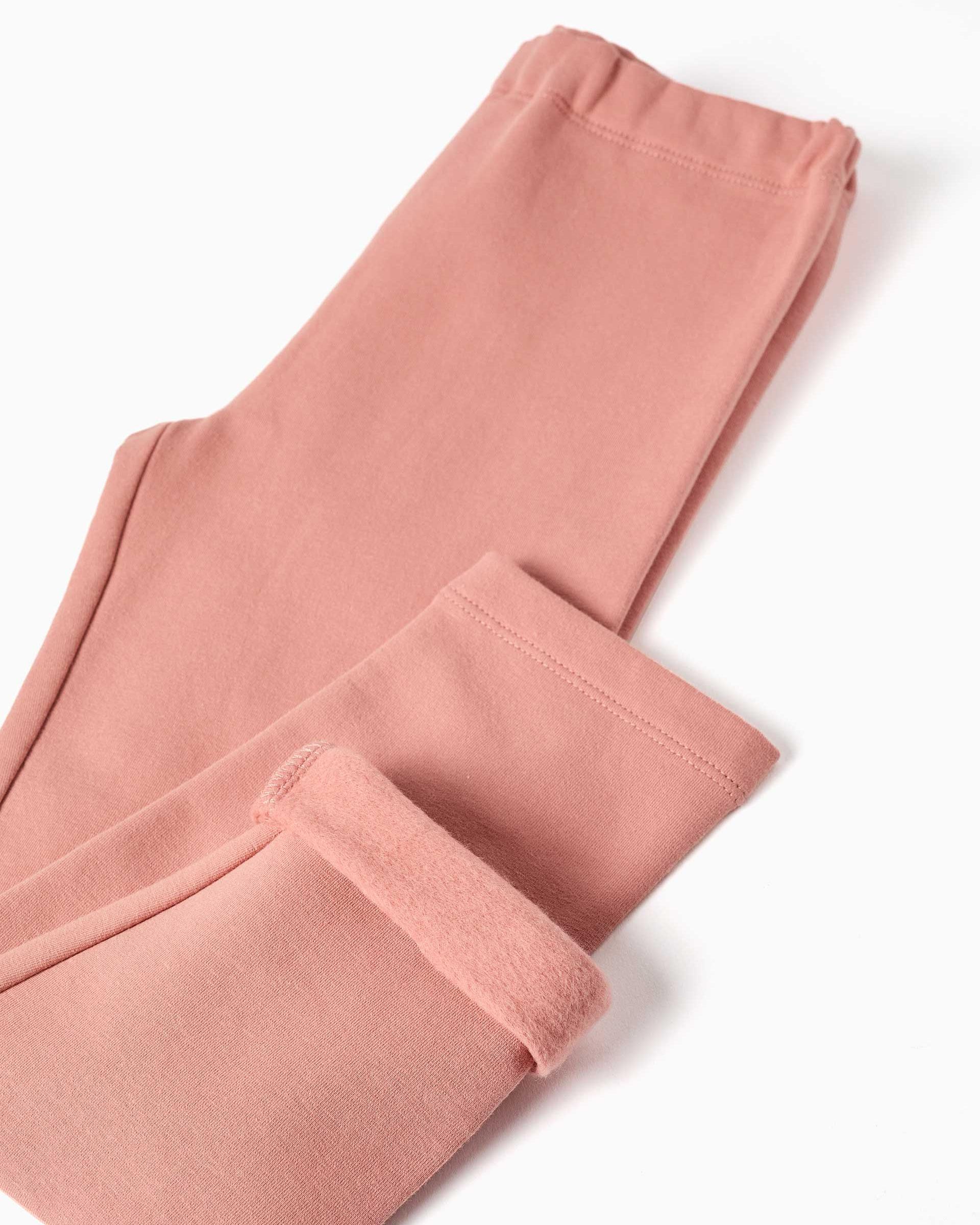 Leggins de niña pitillo y con forro perchado - Zippy - Rosa Rosa-4