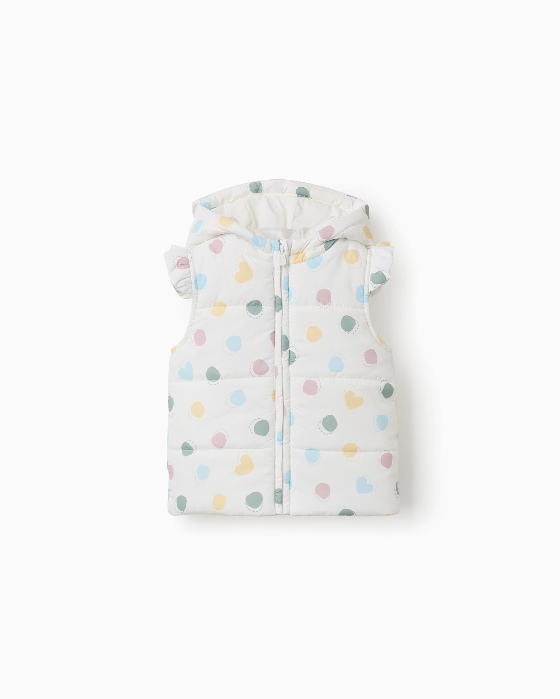 Imagen 3 de Chaleco de bebé niña con capucha y estampado - Zippy - Blanco Blanco