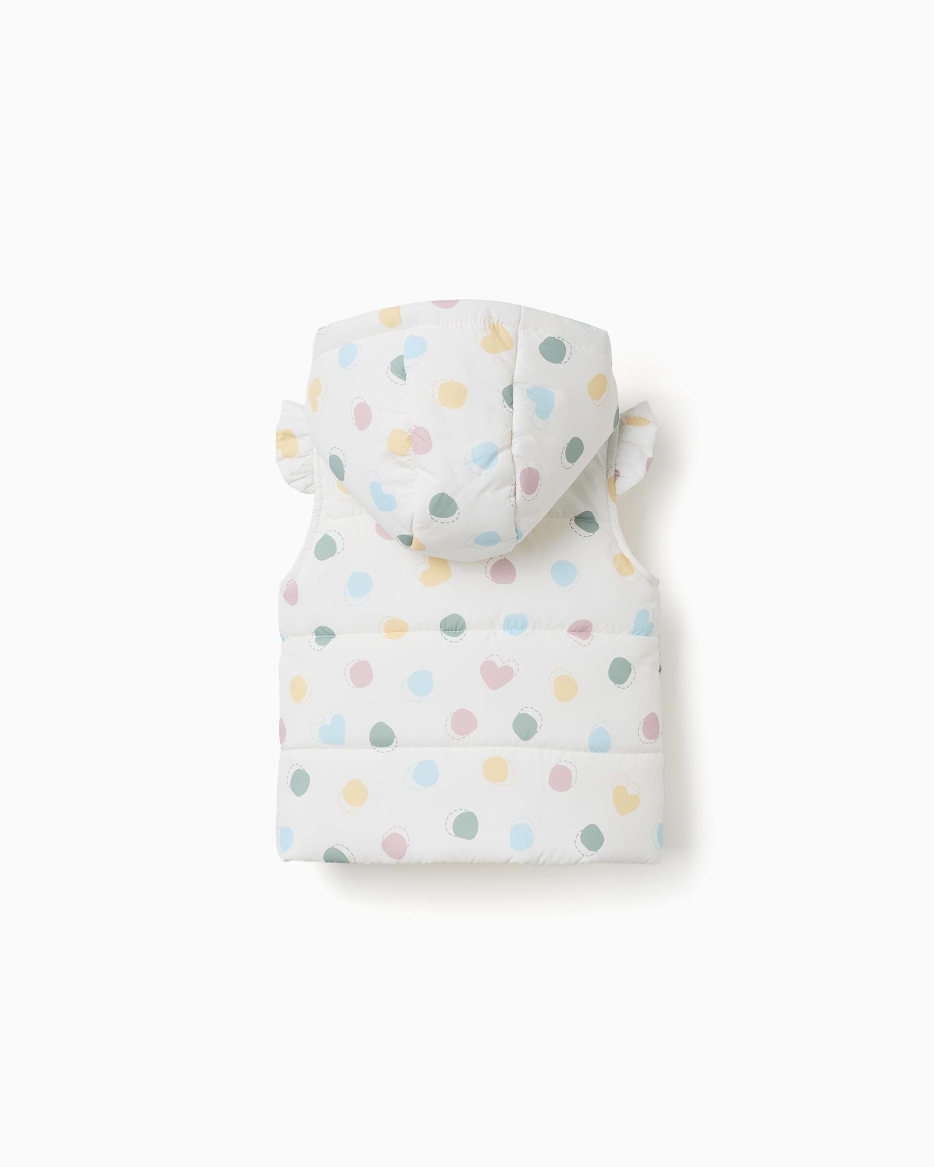 Imagen 2 de Chaleco de bebé niña con capucha y estampado - Zippy - Blanco Blanco