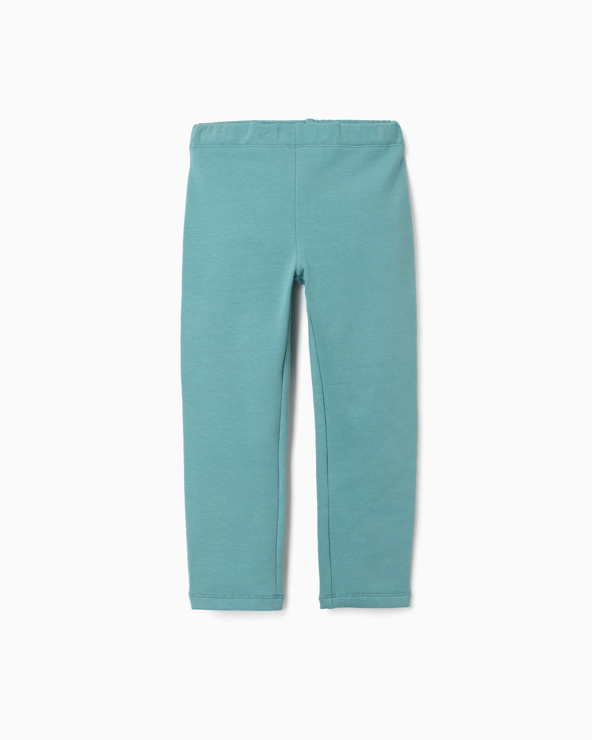 Leggins de niña pitillo y con forro perchado - Zippy - Verde claro Verde claro-1