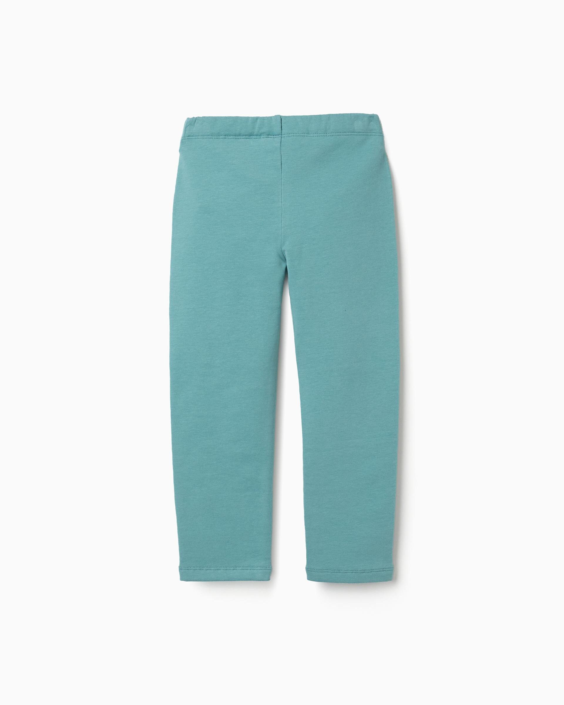 Leggins de niña pitillo y con forro perchado - Zippy - Verde claro Verde claro-3