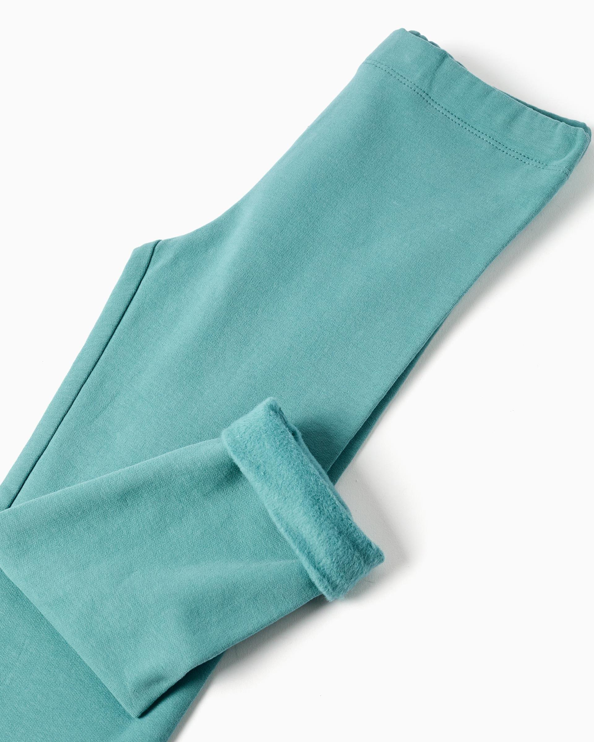 Leggins de niña pitillo y con forro perchado - Zippy - Verde claro Verde claro-4