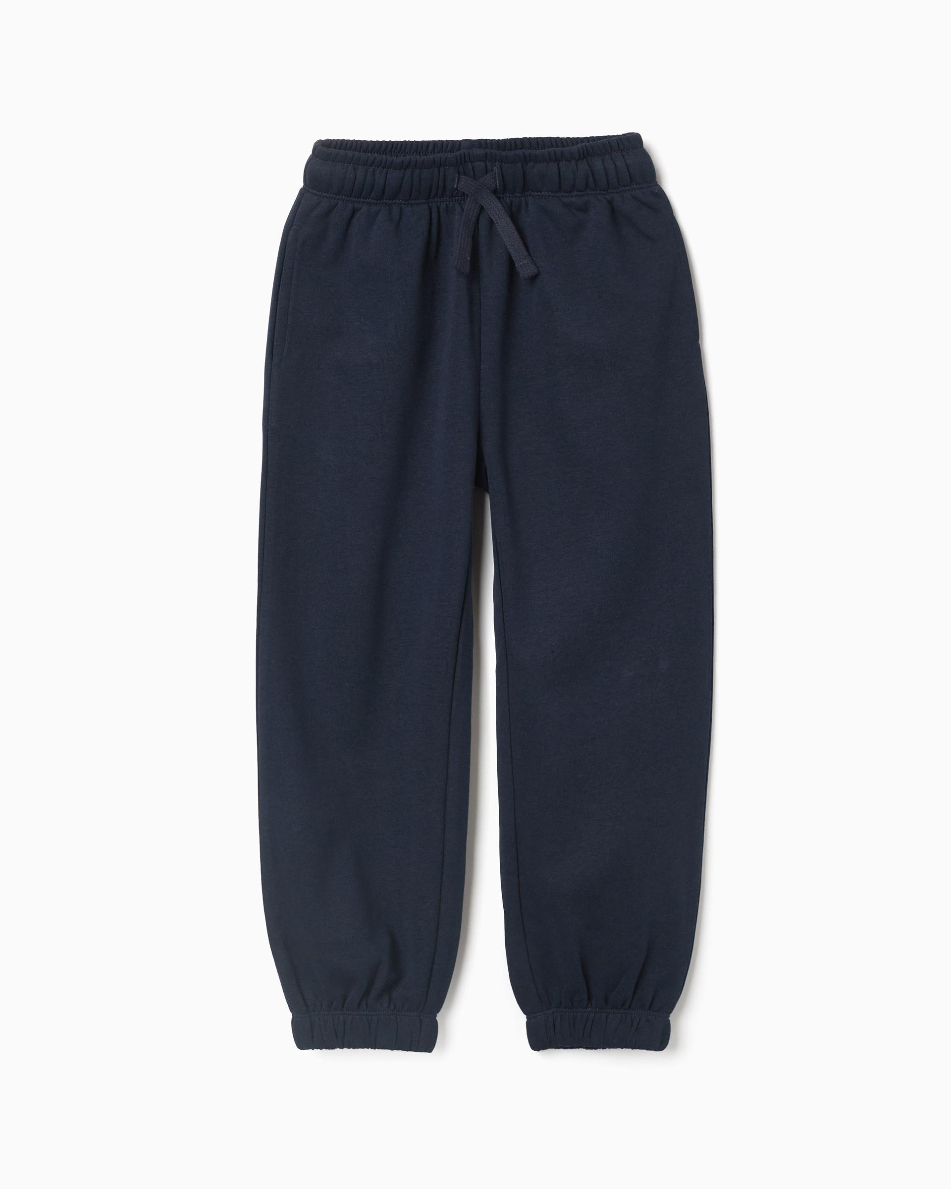 Imagen 0 de Pantálon de niña de felpa y con cordón Azul marino