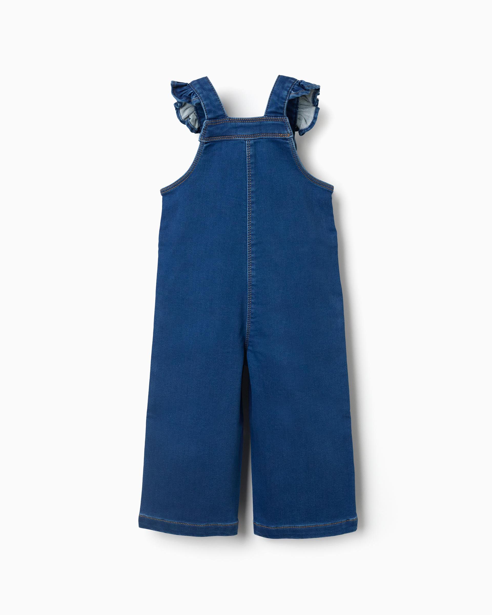 Mono de bebé niña con bolsillos y tirantes ajustables - Zippy - Azul Azul-3