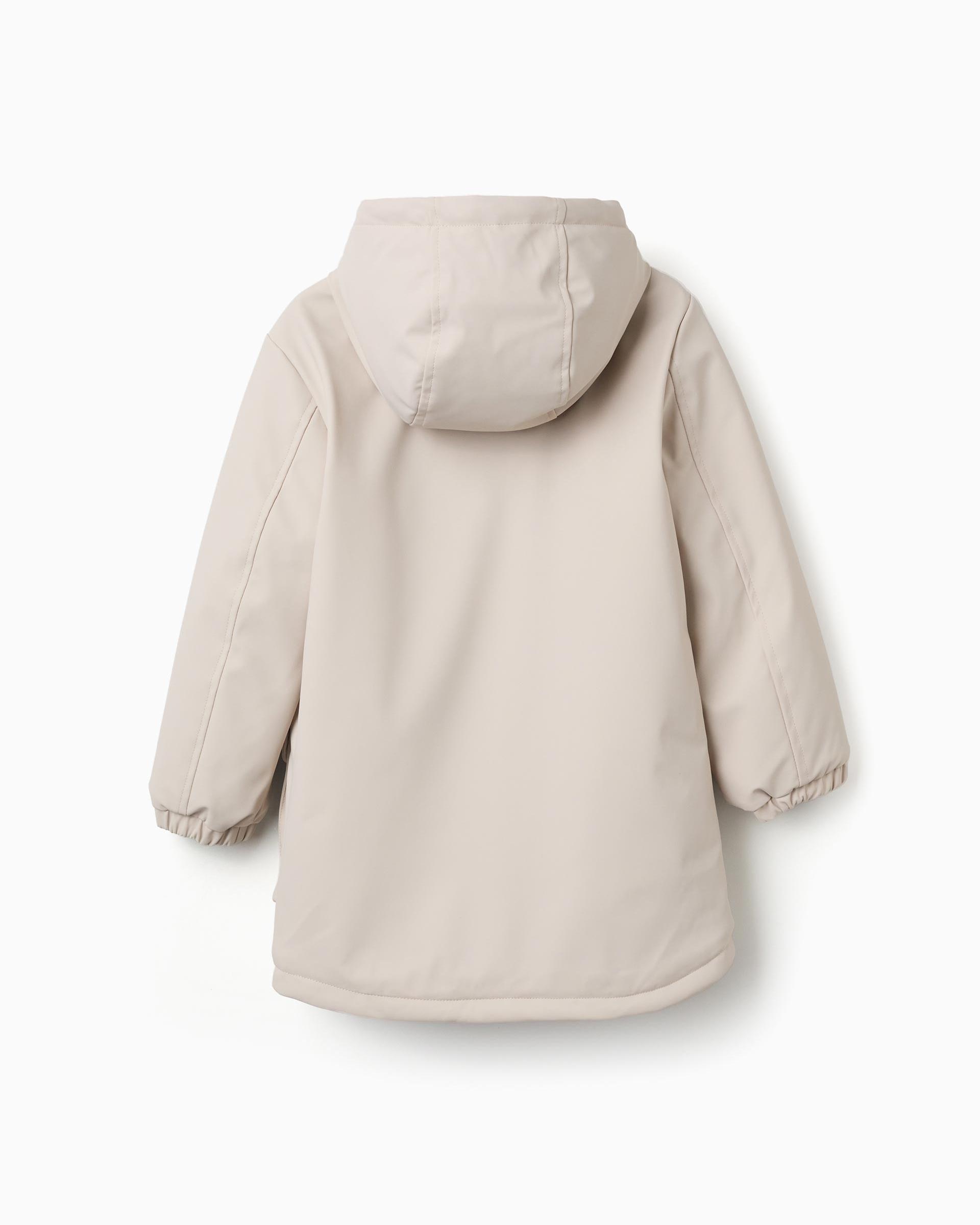 Chubasquero de niño engomado con capucha y acolchado - Zippy - Beige Beige-2