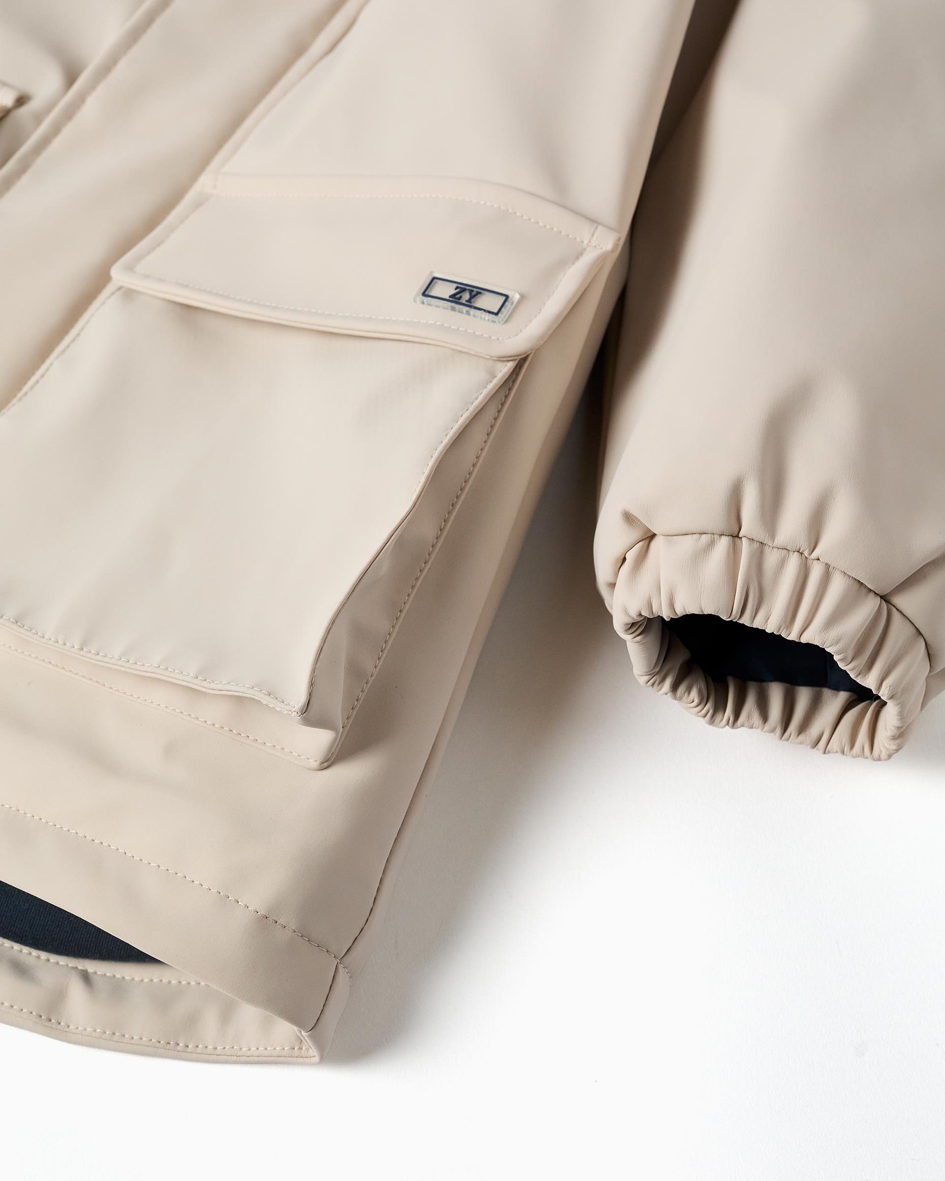 Chubasquero de niño engomado con capucha y acolchado - Zippy - Beige Beige-5