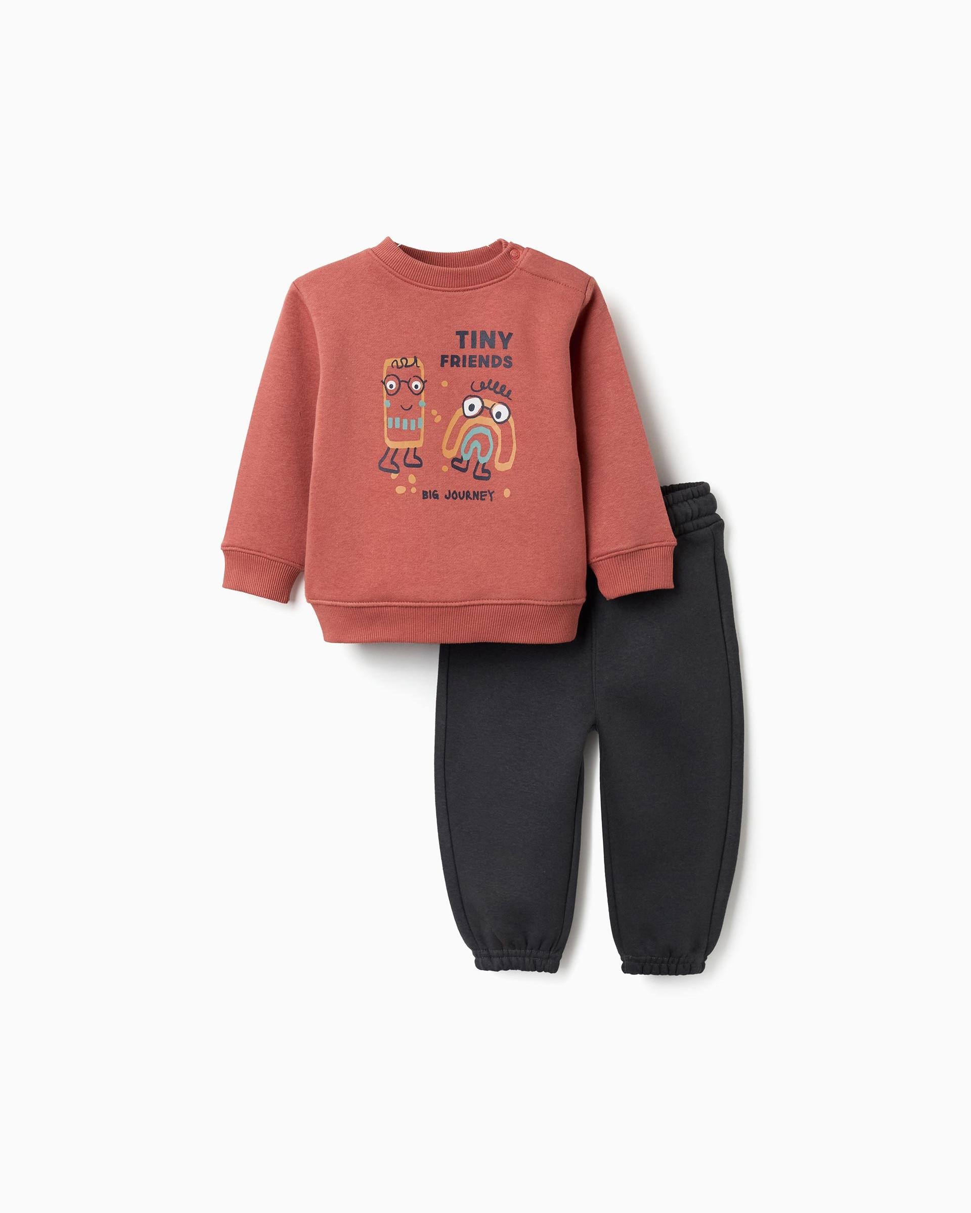 Imagen 1 de Conjunto de ropa deportiva de bebé niño perchado y con estampado - Zippy - Marrón Marrón