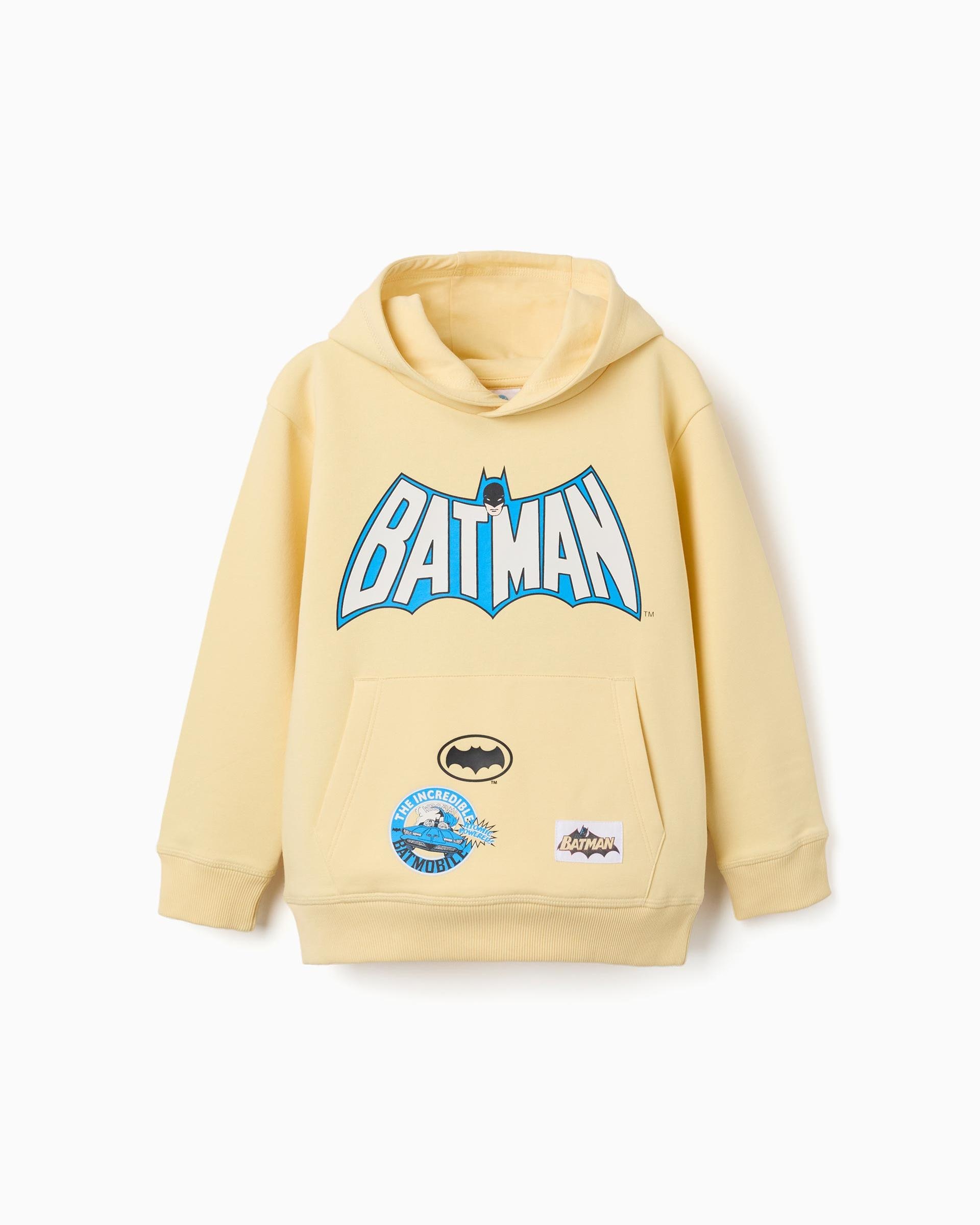 Imagen 1 de Sudadera de niño perchada y con estampado batman - Zippy - Amarillo Amarillo