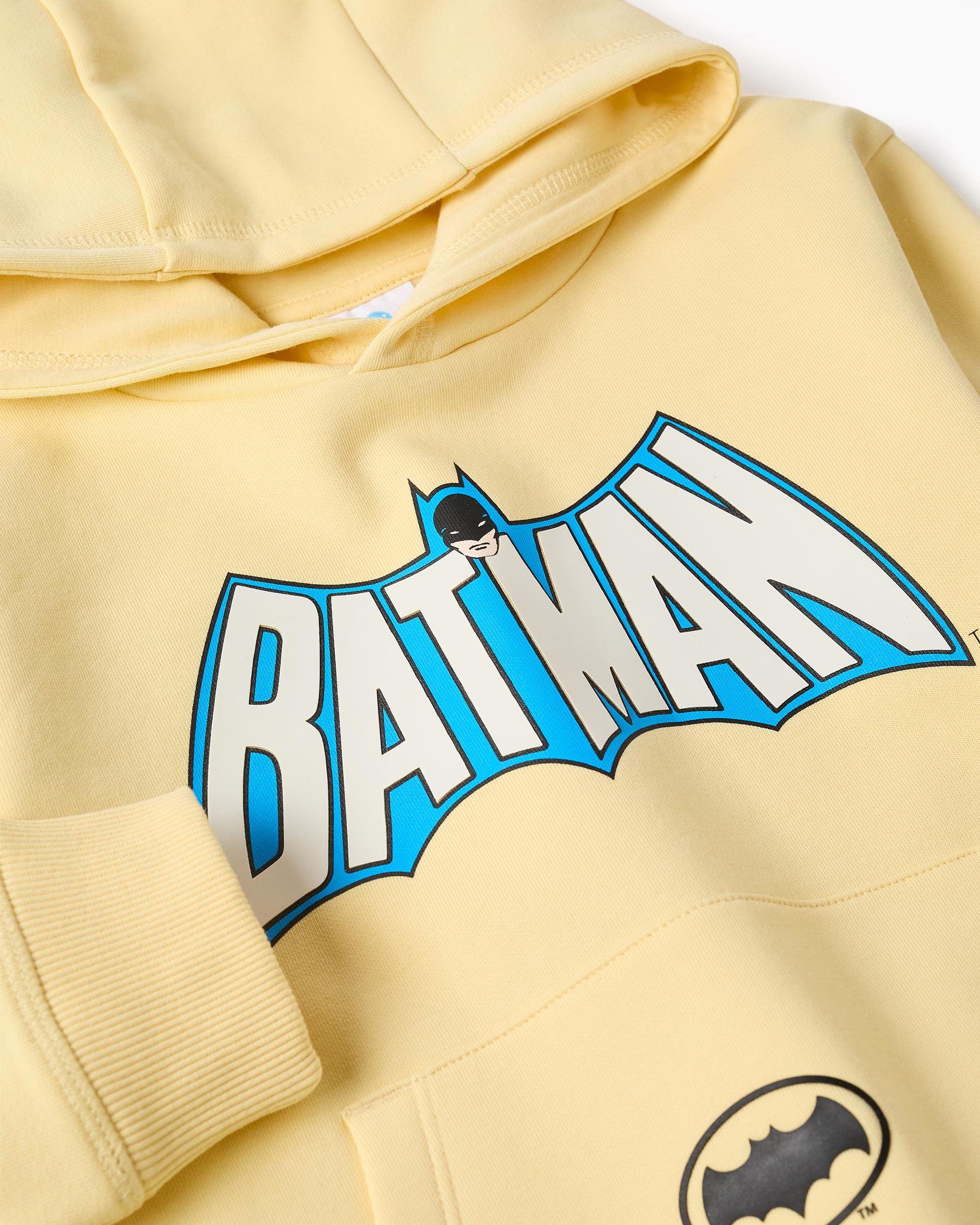 Imagen 2 de Sudadera de niño perchada y con estampado batman - Zippy - Amarillo Amarillo