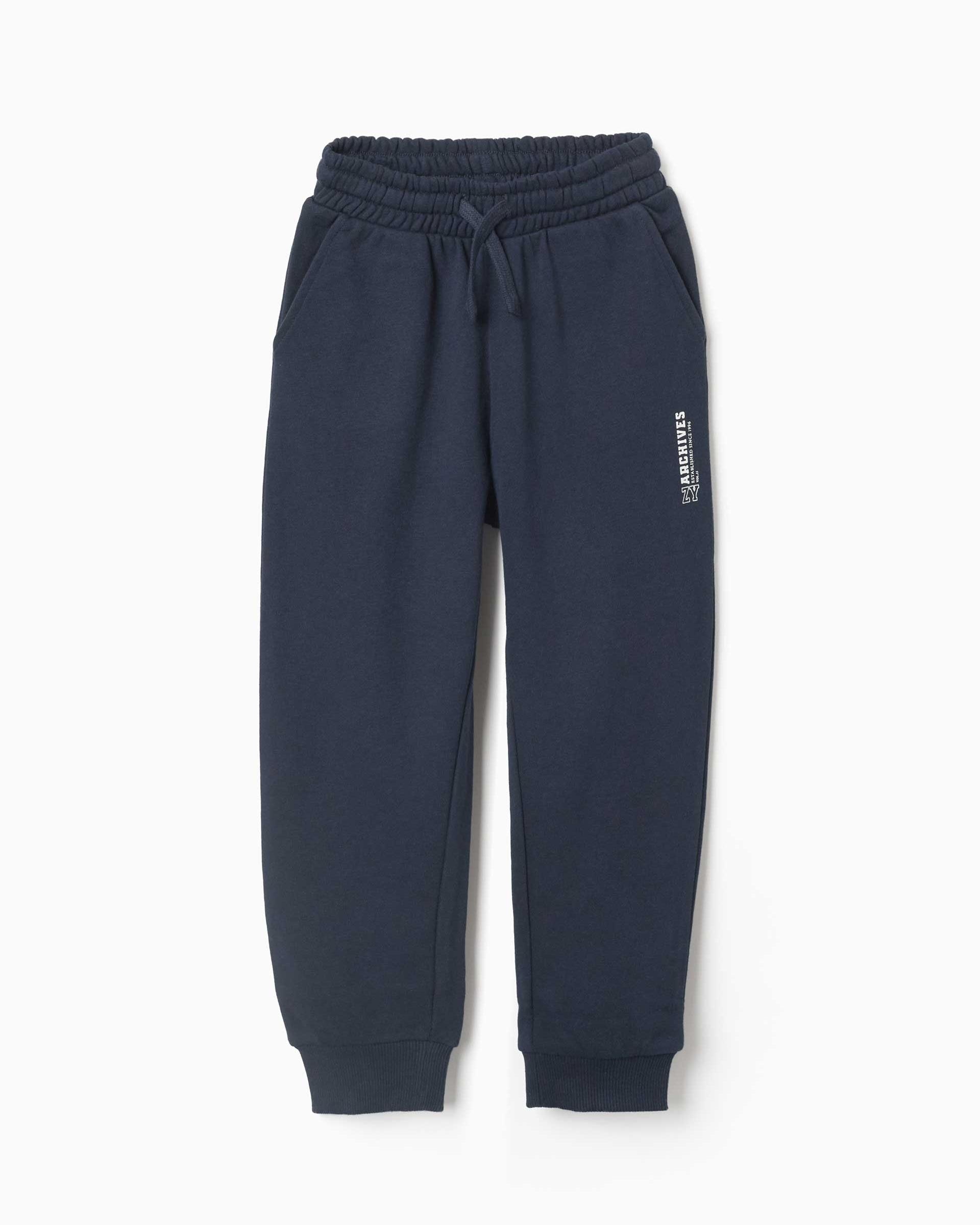 Pantálon deportivo de niño ajustado y con bolsillos - Zippy - Azul marino Azul marino-1