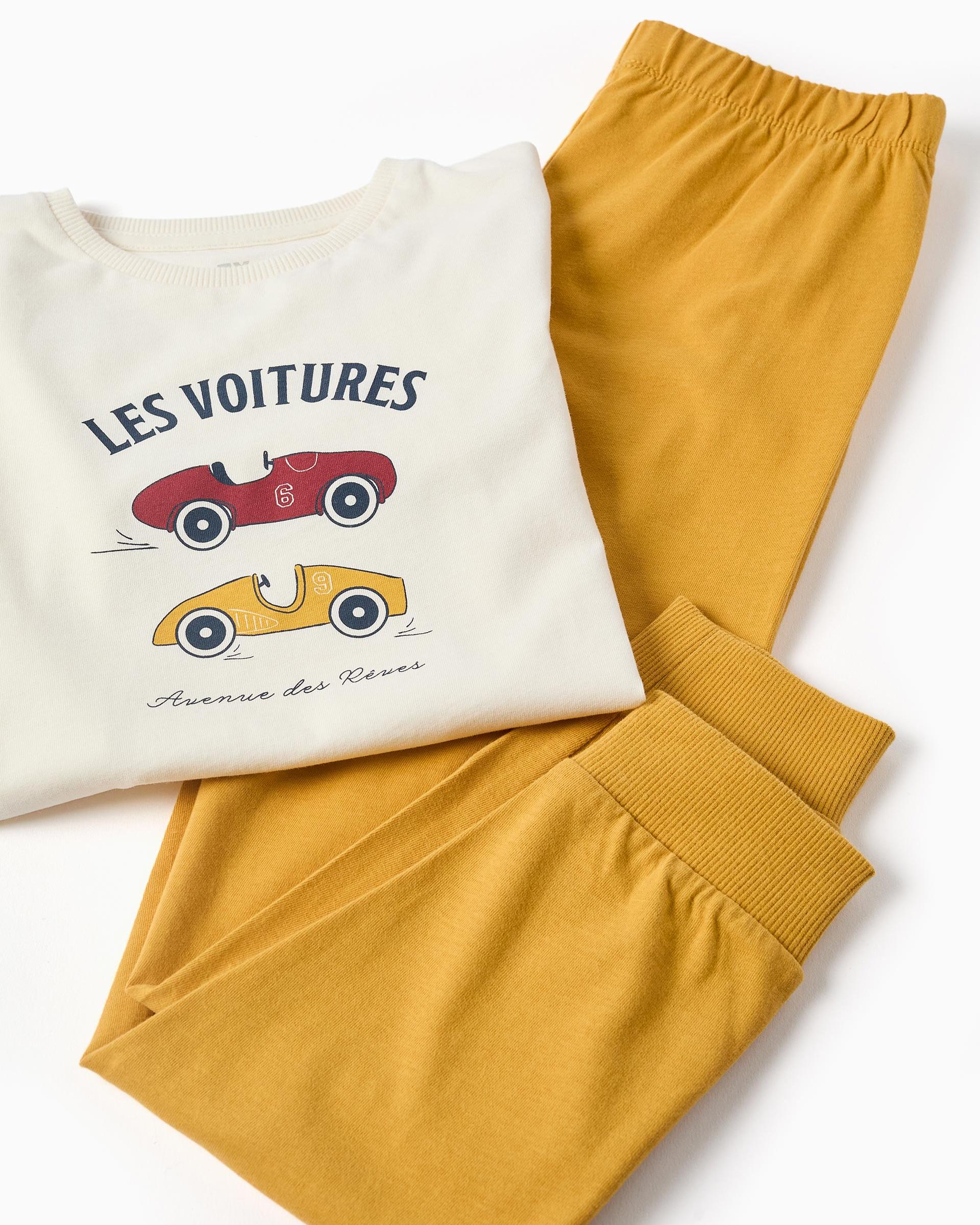 Pijama de niño 100% algodón y con estampado de coches - Zippy - Blanco Blanco-4