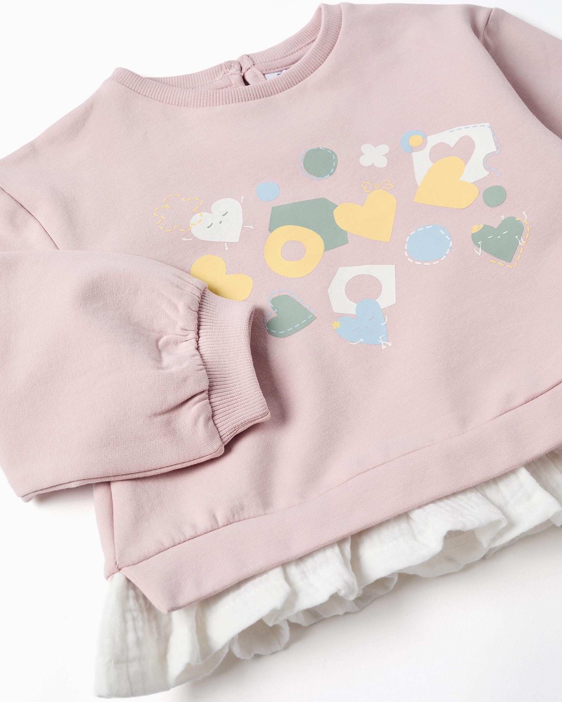 Chándal de bebé niña perchado y con estampado - Zippy - Lila Lila-2