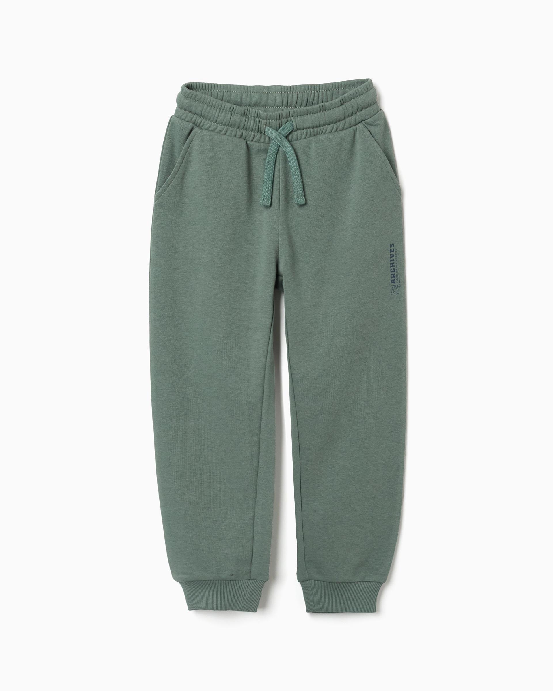Imagen 0 de Pantálon deportivo de niño ajustado y con bolsillos Verde oscuro